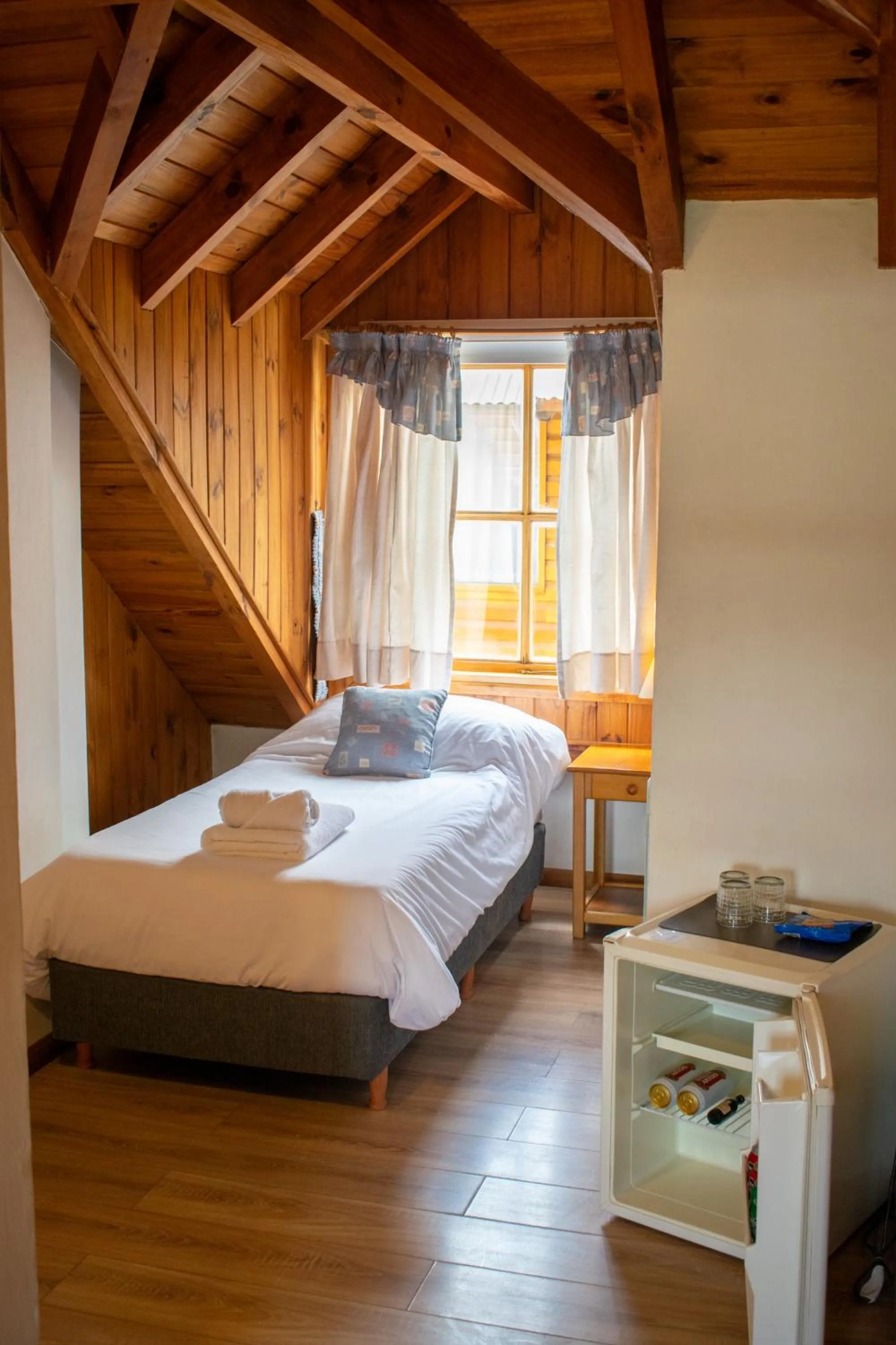 Bed in Hosteria y Cabañas Posada Quinen