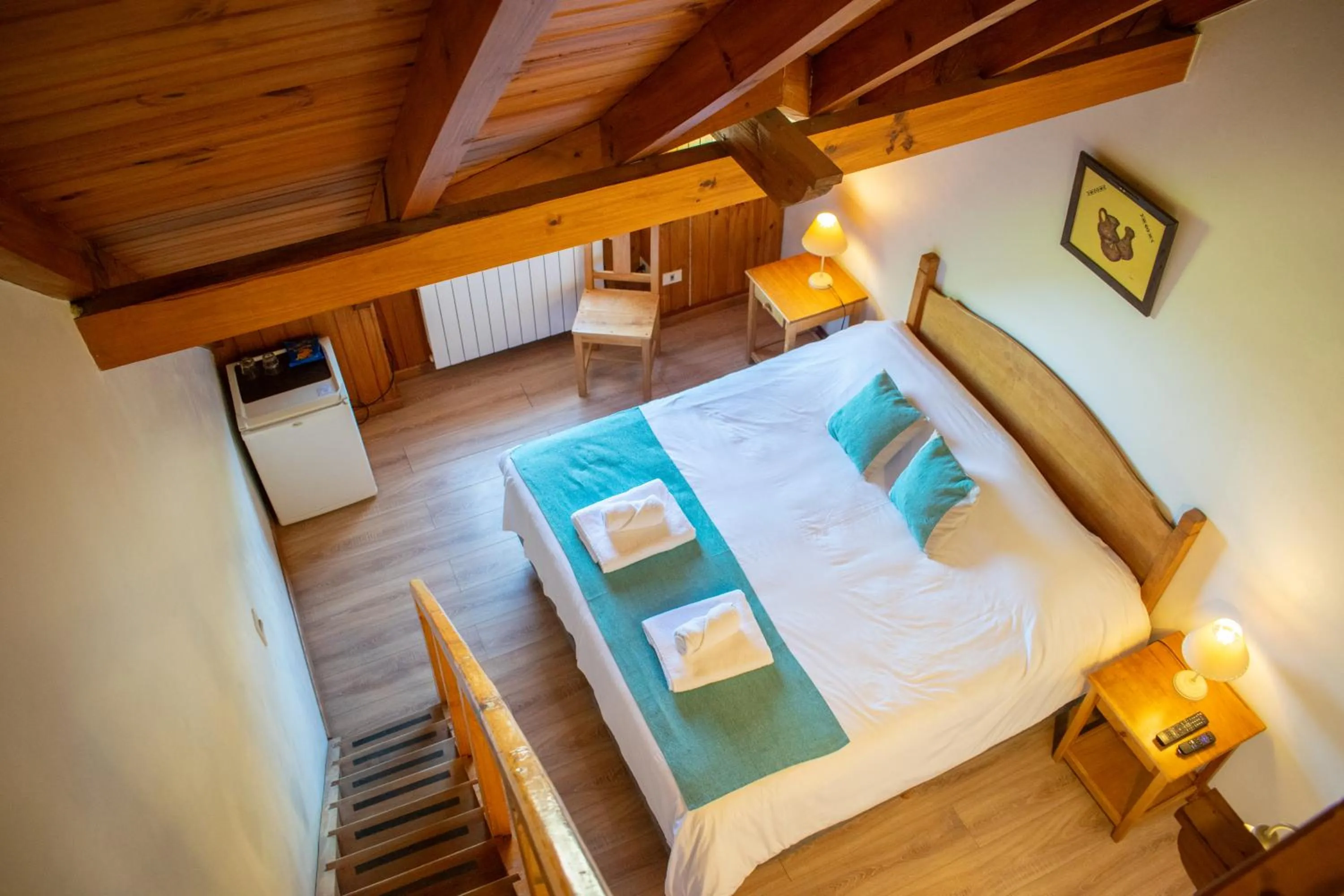 Bed in Hosteria y Cabañas Posada Quinen