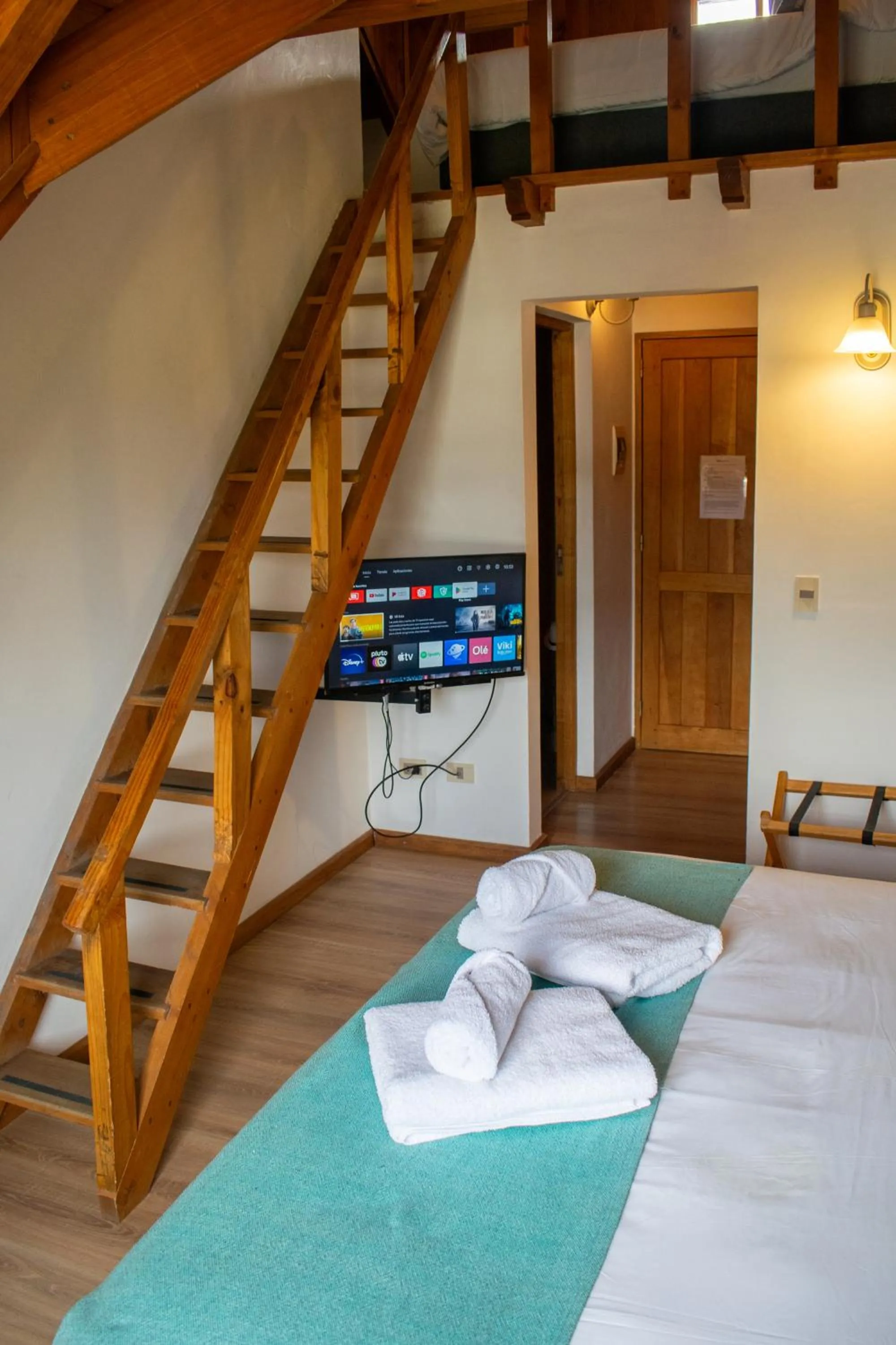 Bed in Hosteria y Cabañas Posada Quinen