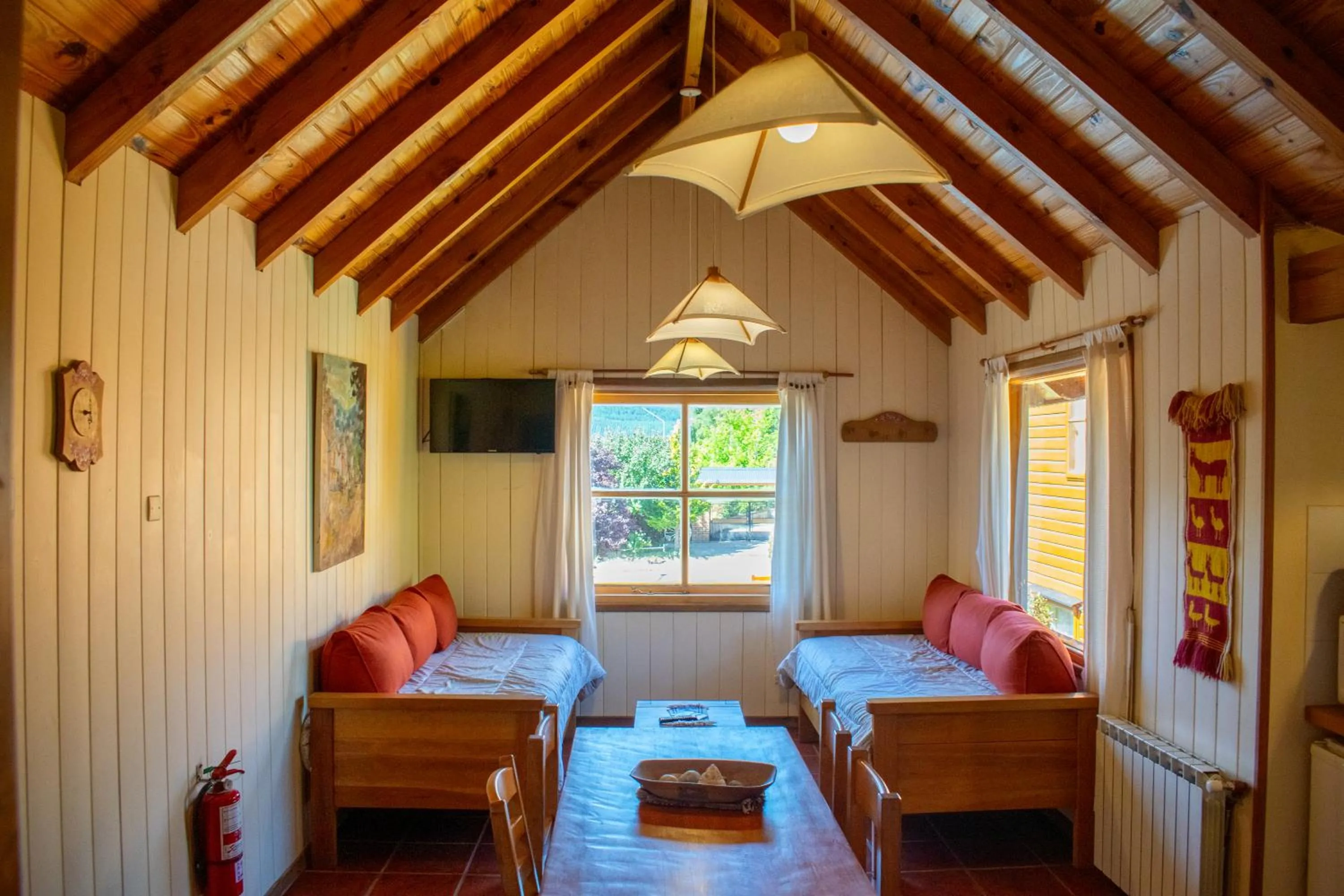 Bed in Hosteria y Cabañas Posada Quinen