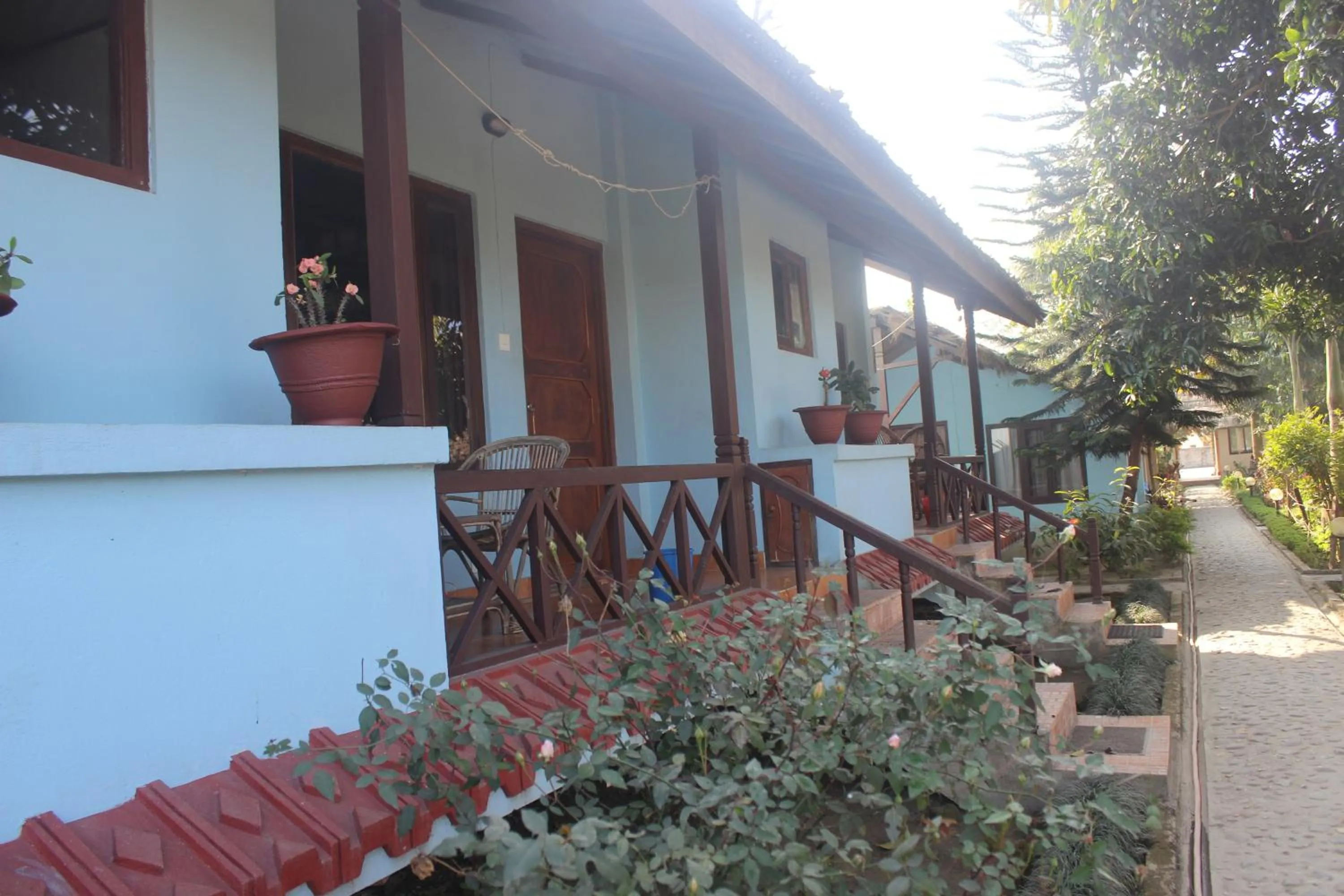 Property building in Chitwan Forest Resort with swimming pool , Chitwan National Park