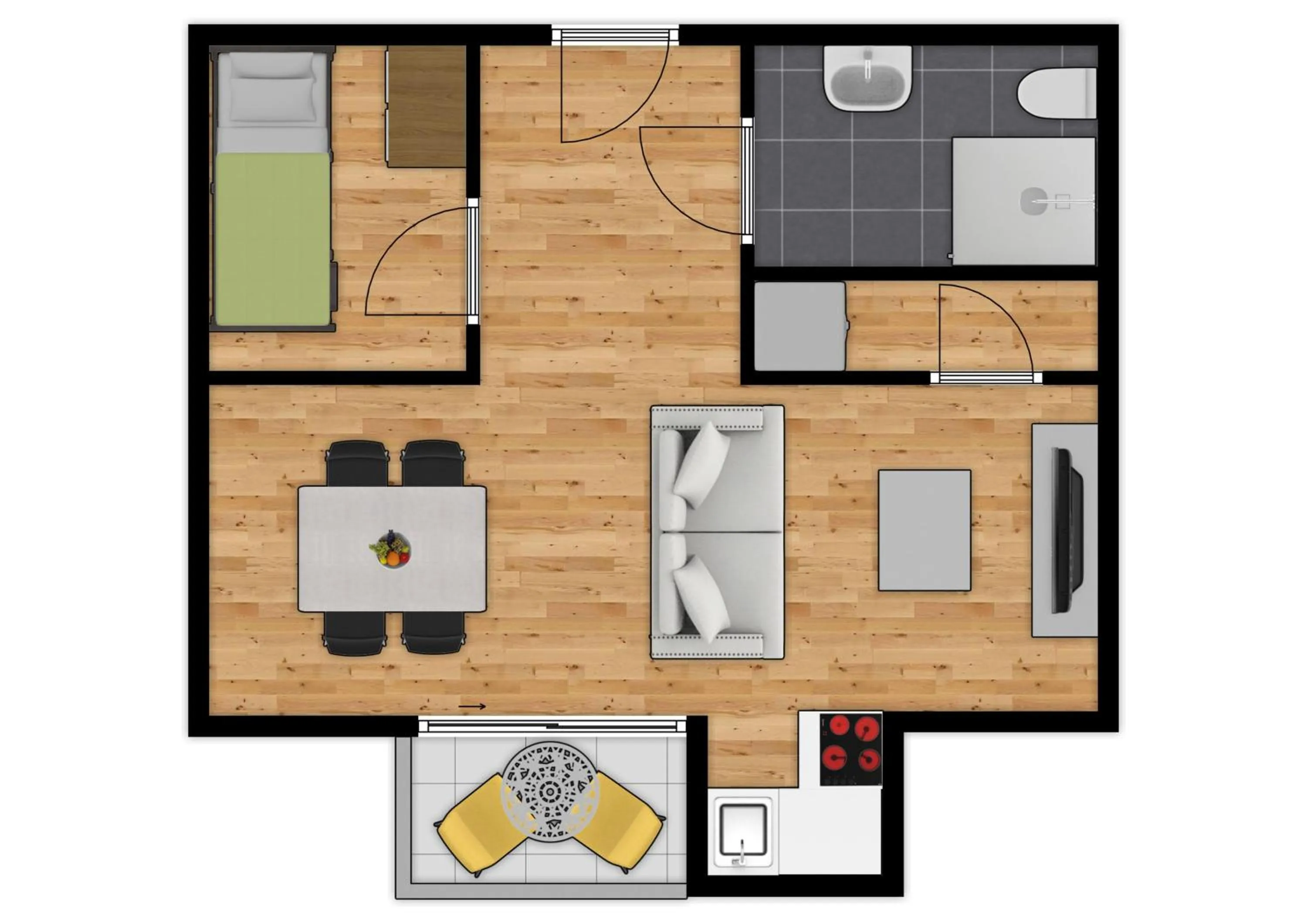 Floor plan in Holiday Suites Blankenberge
