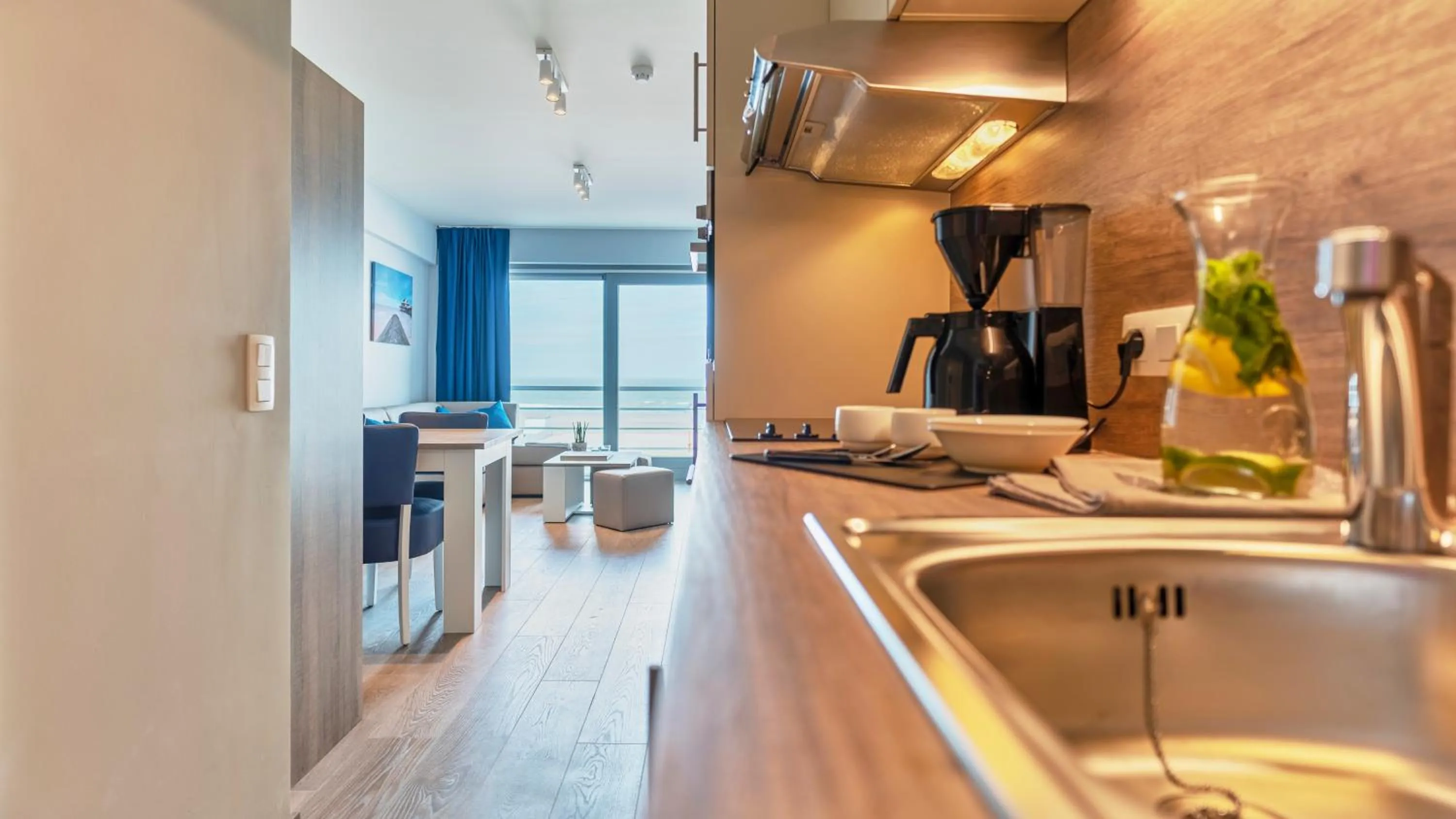 Kitchen or kitchenette in Holiday Suites Blankenberge