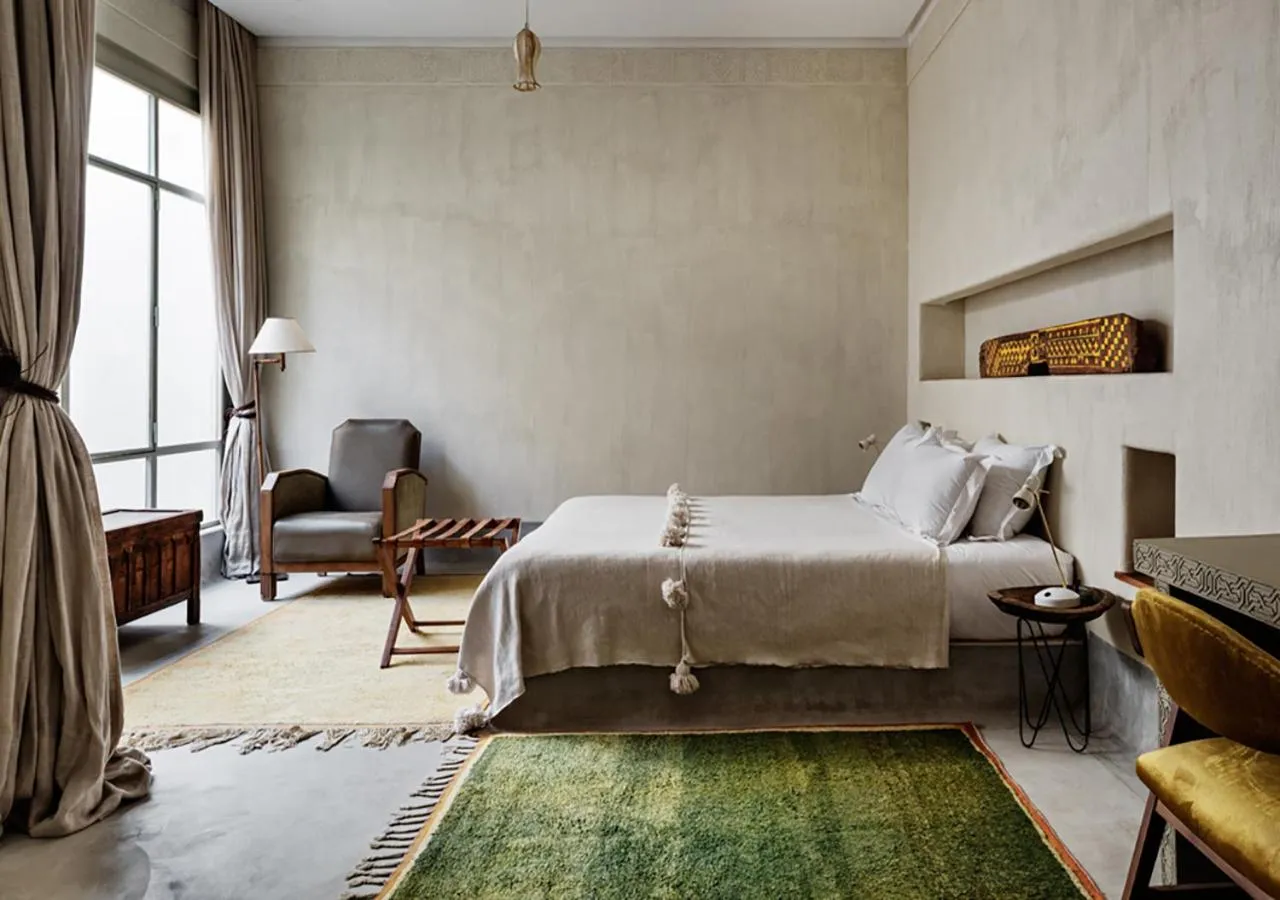 Steam room, Bed in Riad Slitine & Spa