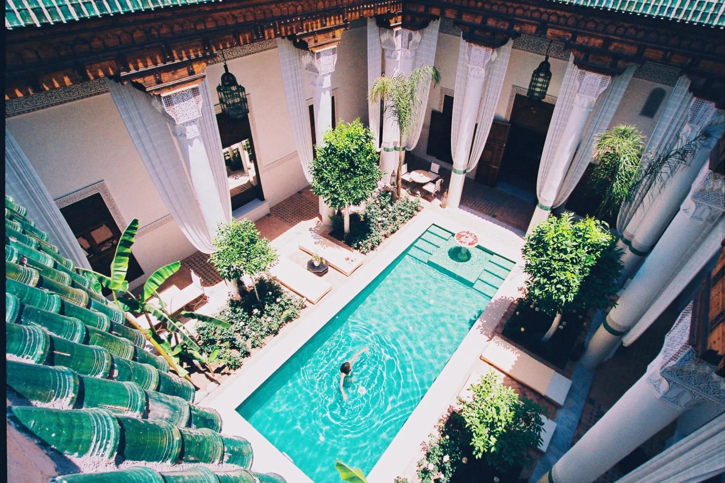 Pool view in Riad Slitine & Spa