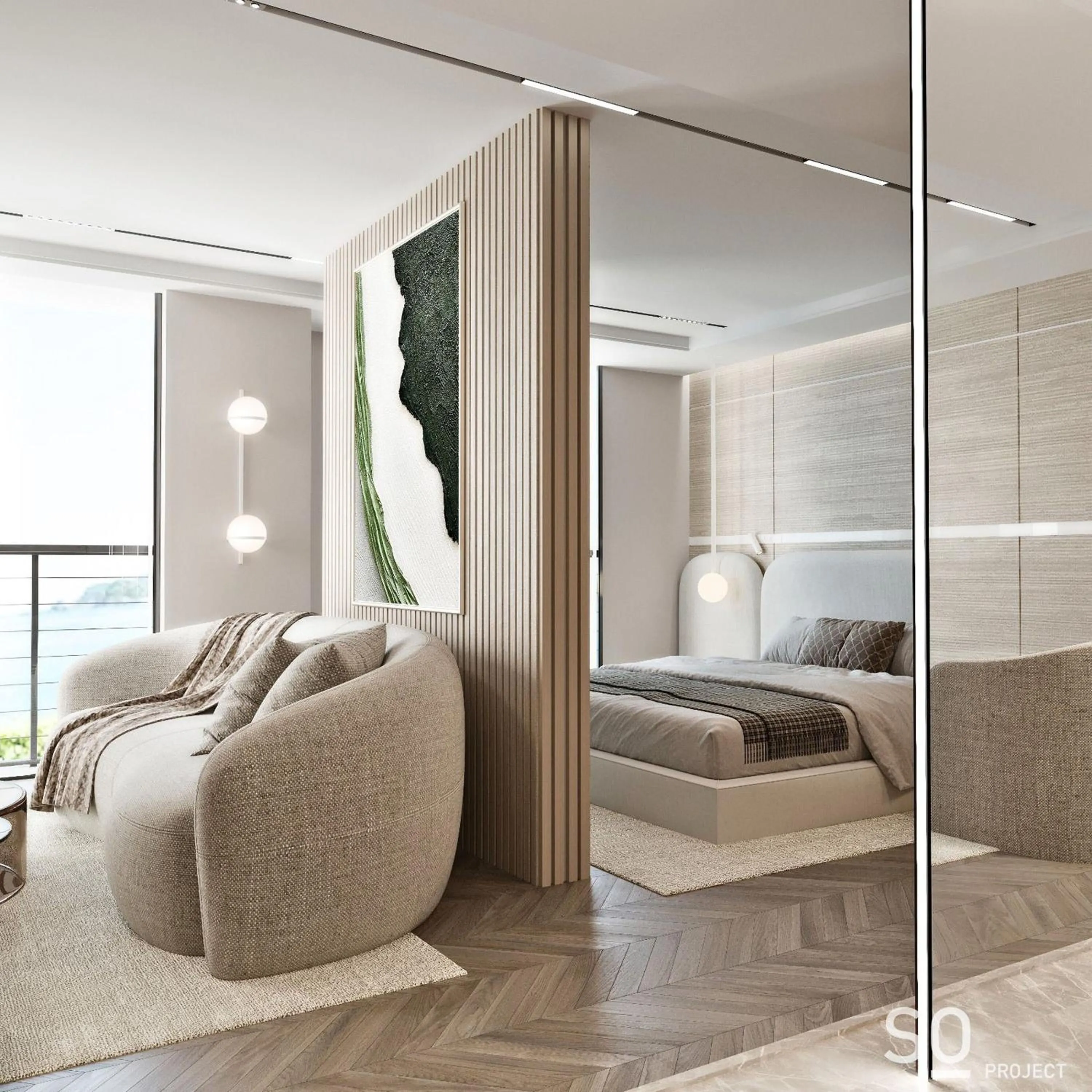 Seating area, Bed in Espina Hotel