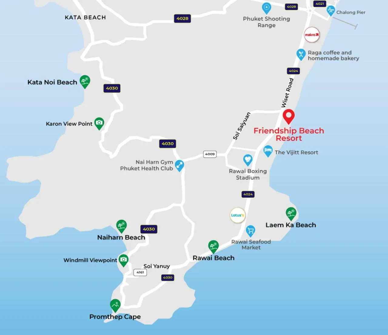 Location in Friendship Beach Resort & Atmanjai Wellness Centre