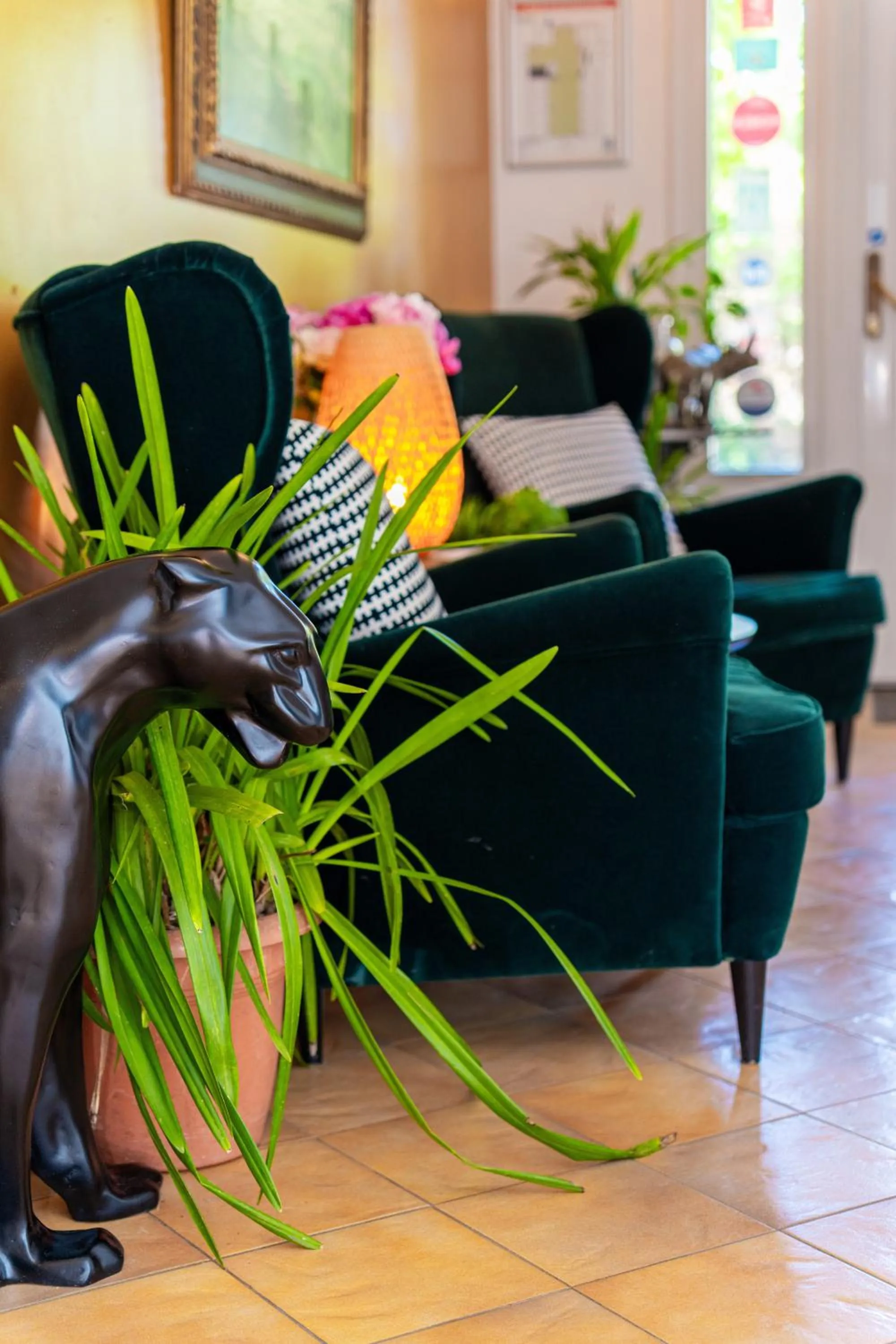 Lobby or reception in Hotel Les Oliviers