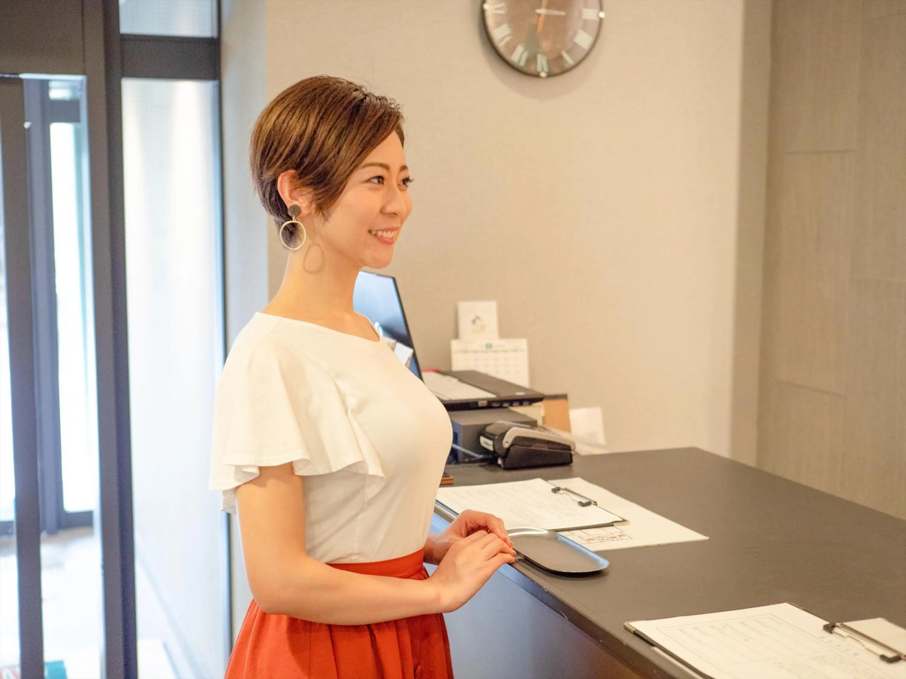 Lobby or reception in LEO YU Capsule Hotel Nishifunabashi