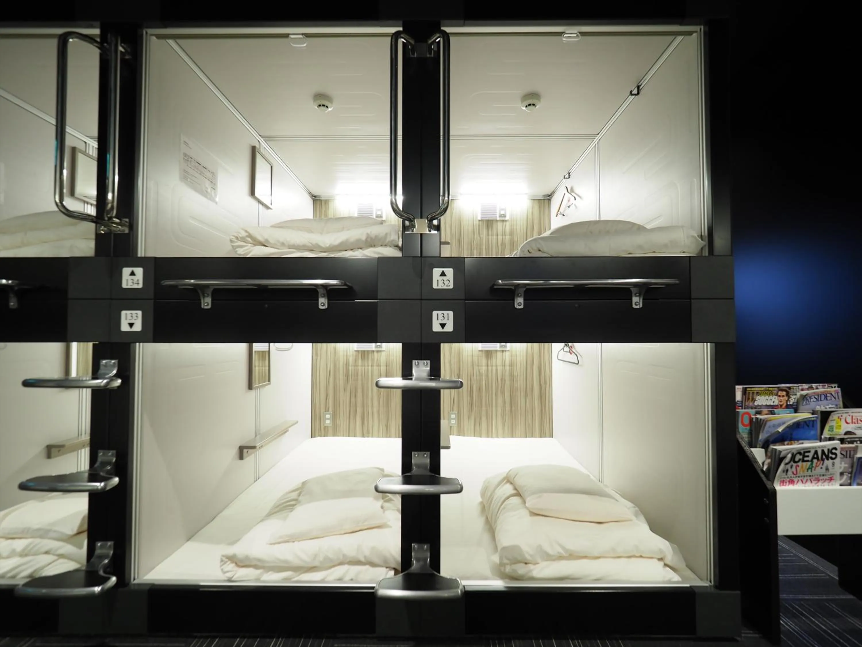 Photo of the whole room, Bed in LEO YU Capsule Hotel Nishifunabashi