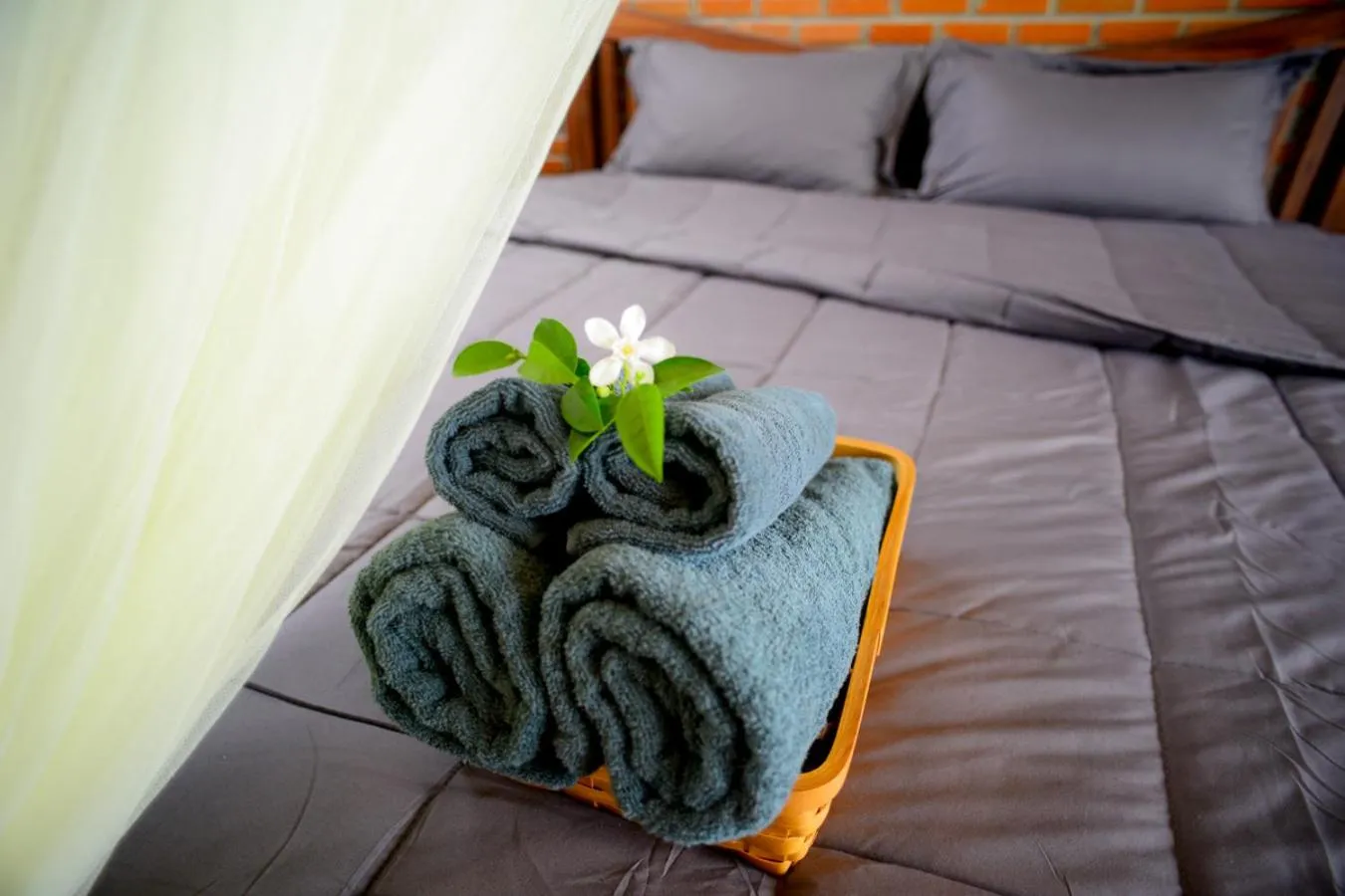 Decorative detail, Bed in Suan Sook Homestay