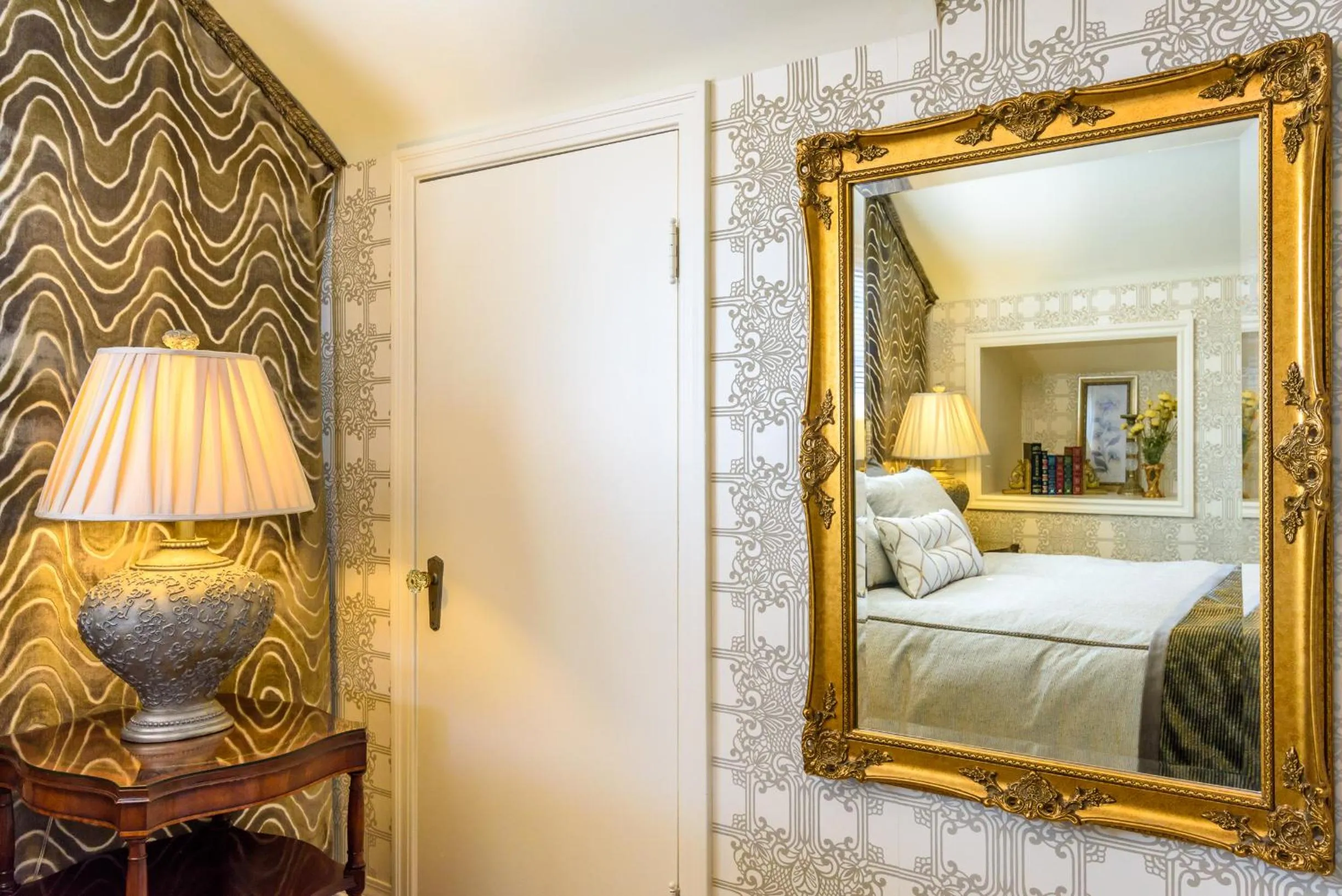 Decorative detail, Bed in Crystal's View Bed & Breakfast