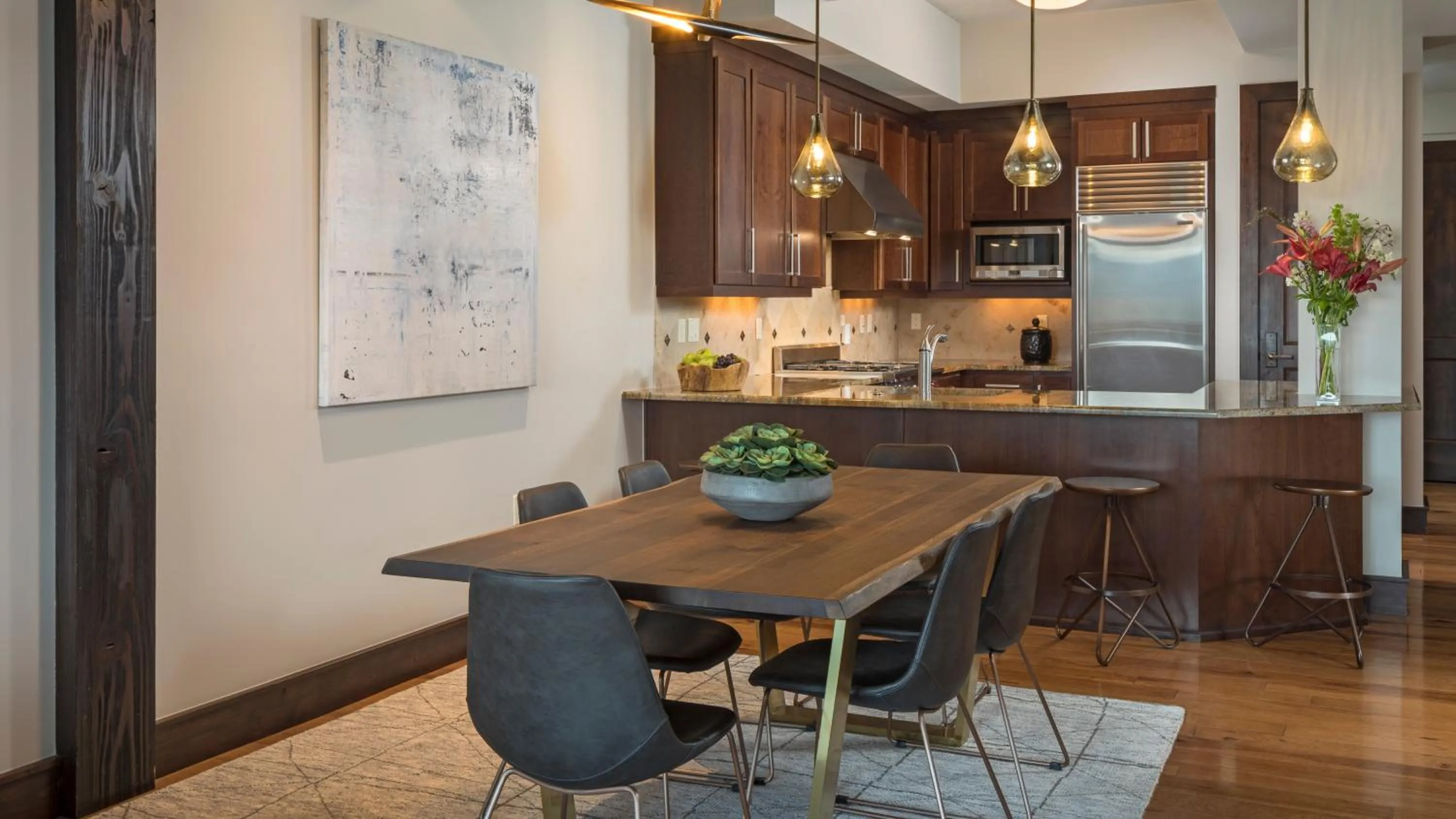 Dining area in Lumiere by Dunton