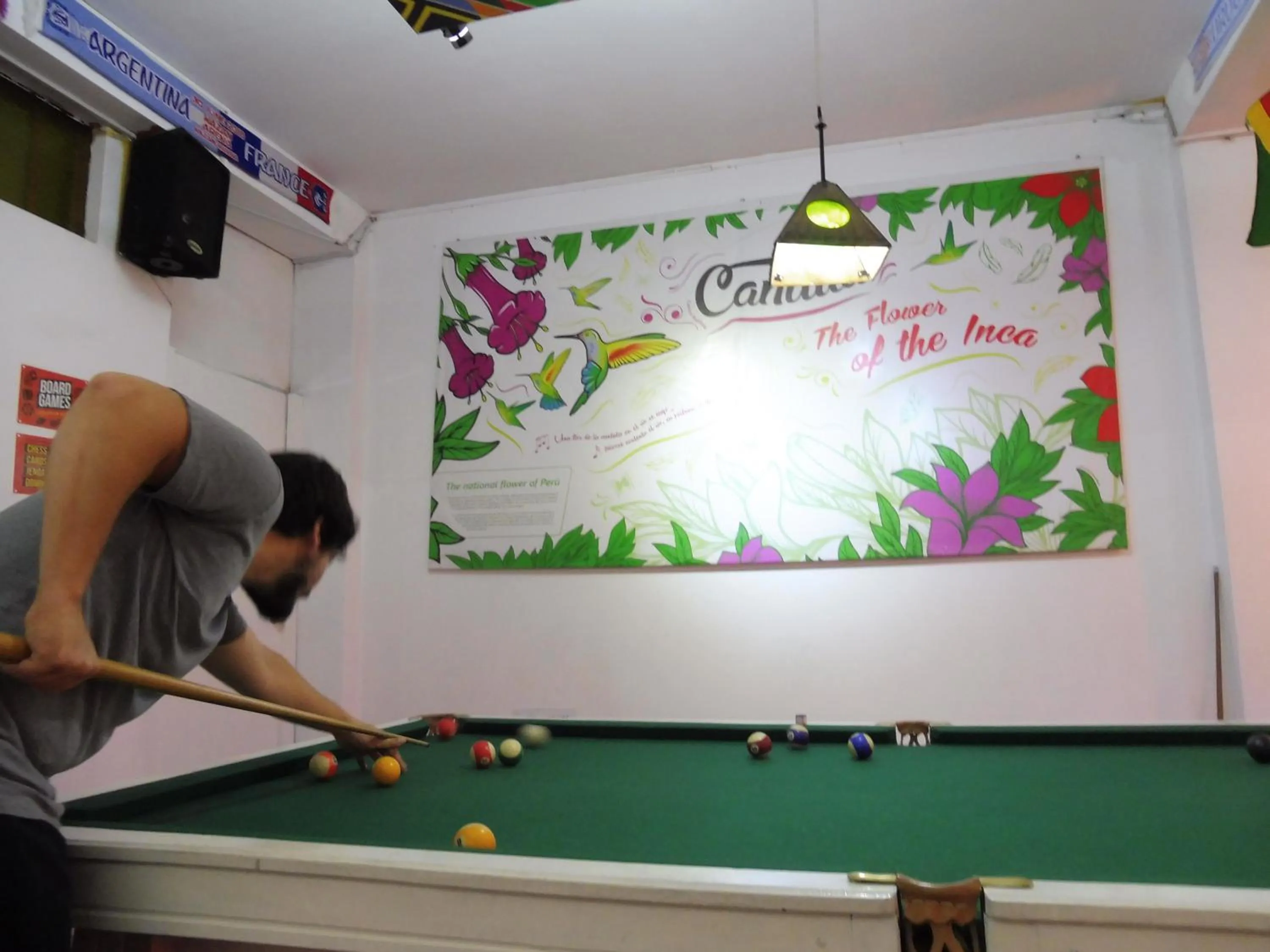 Billiard in Paypurix Hostel Lima Airport