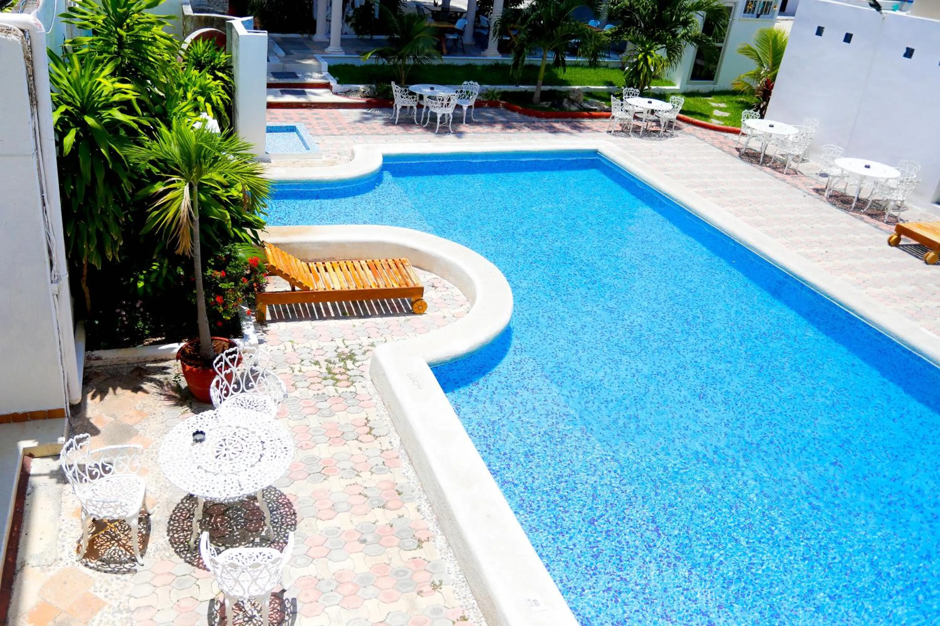 Pool view in Hotel Maria de Lourdes