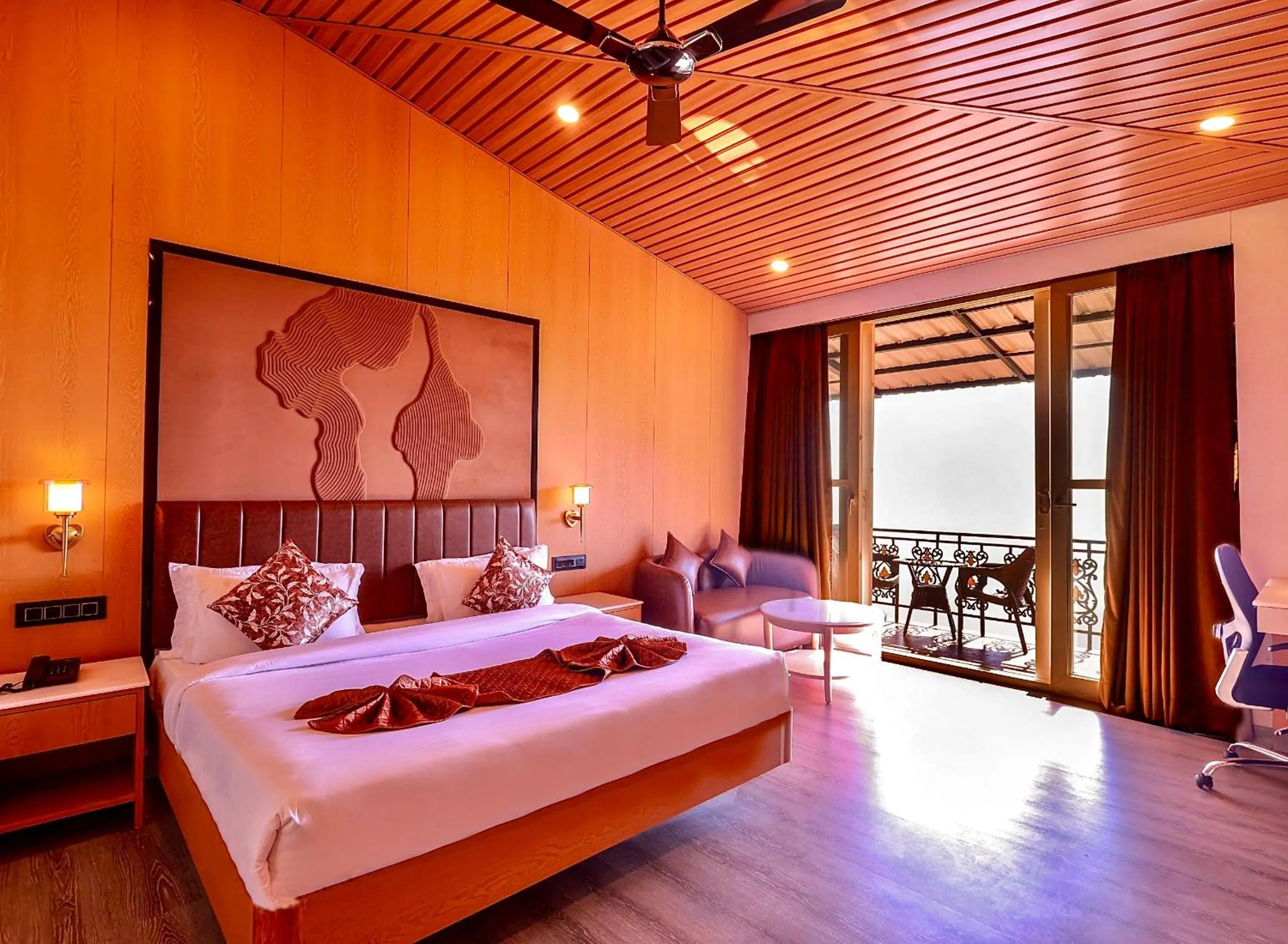 Bed in Blue Pine Resort