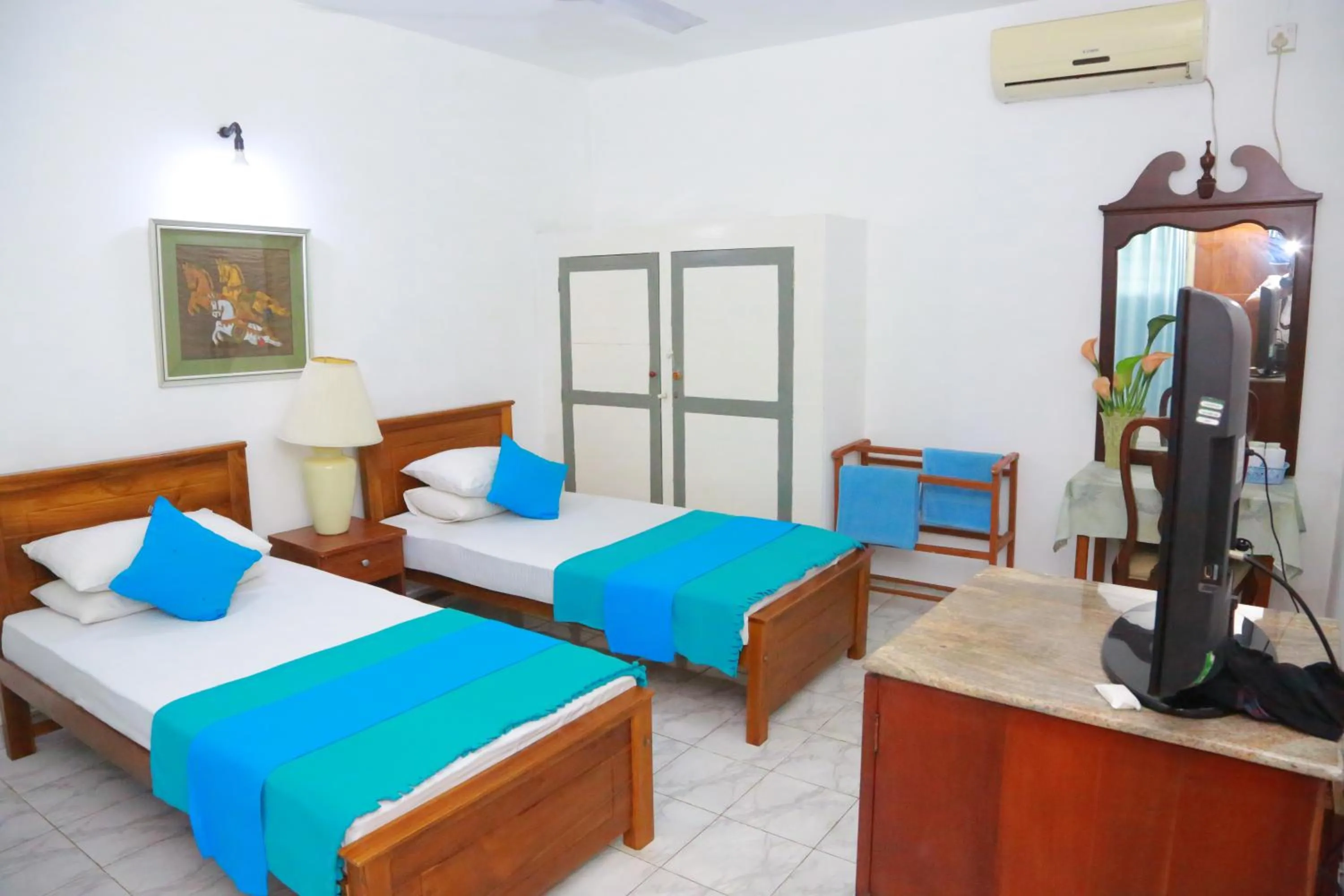 Bed in Ranveli Beach Resort