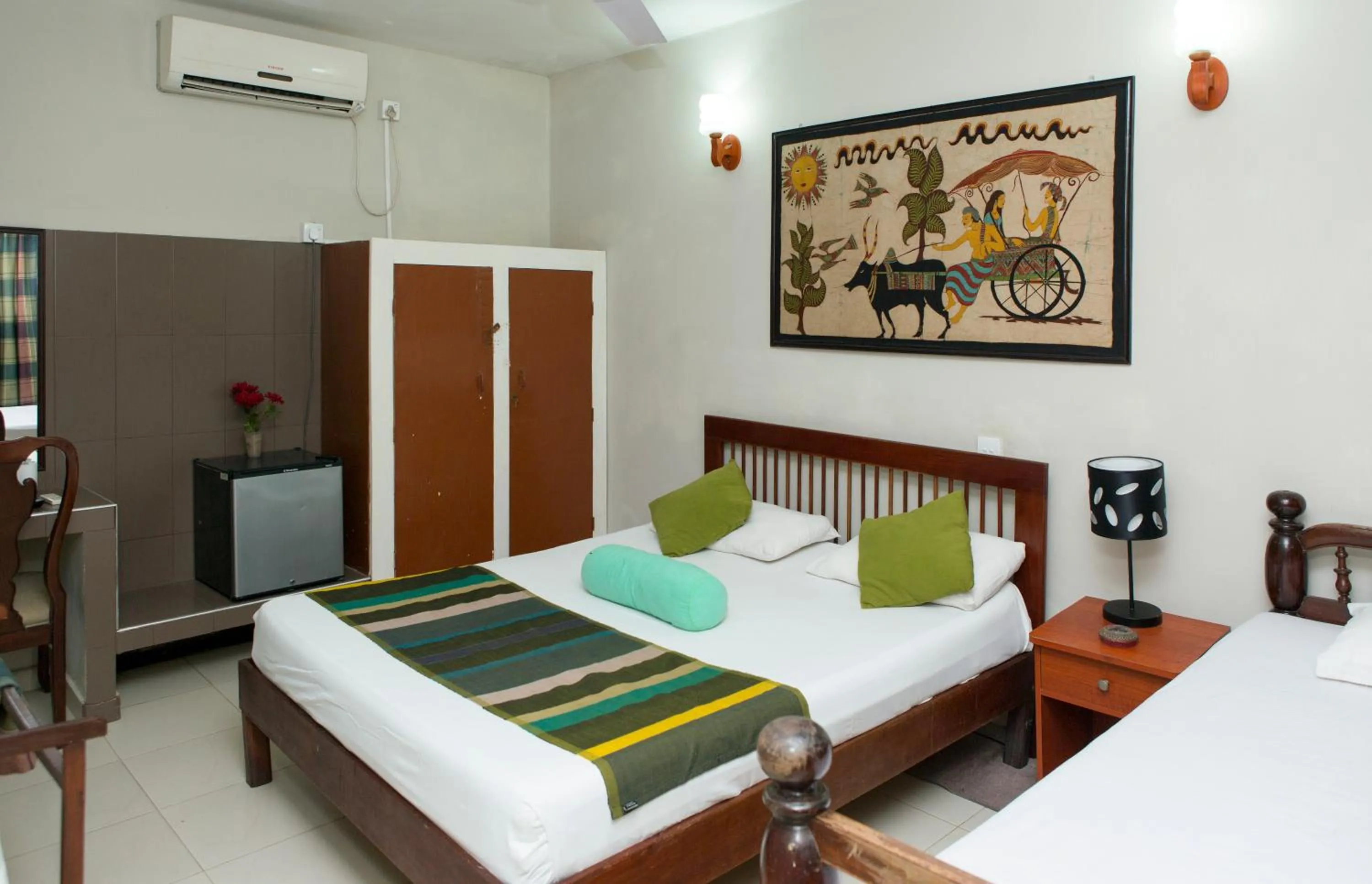 Bed in Ranveli Beach Resort