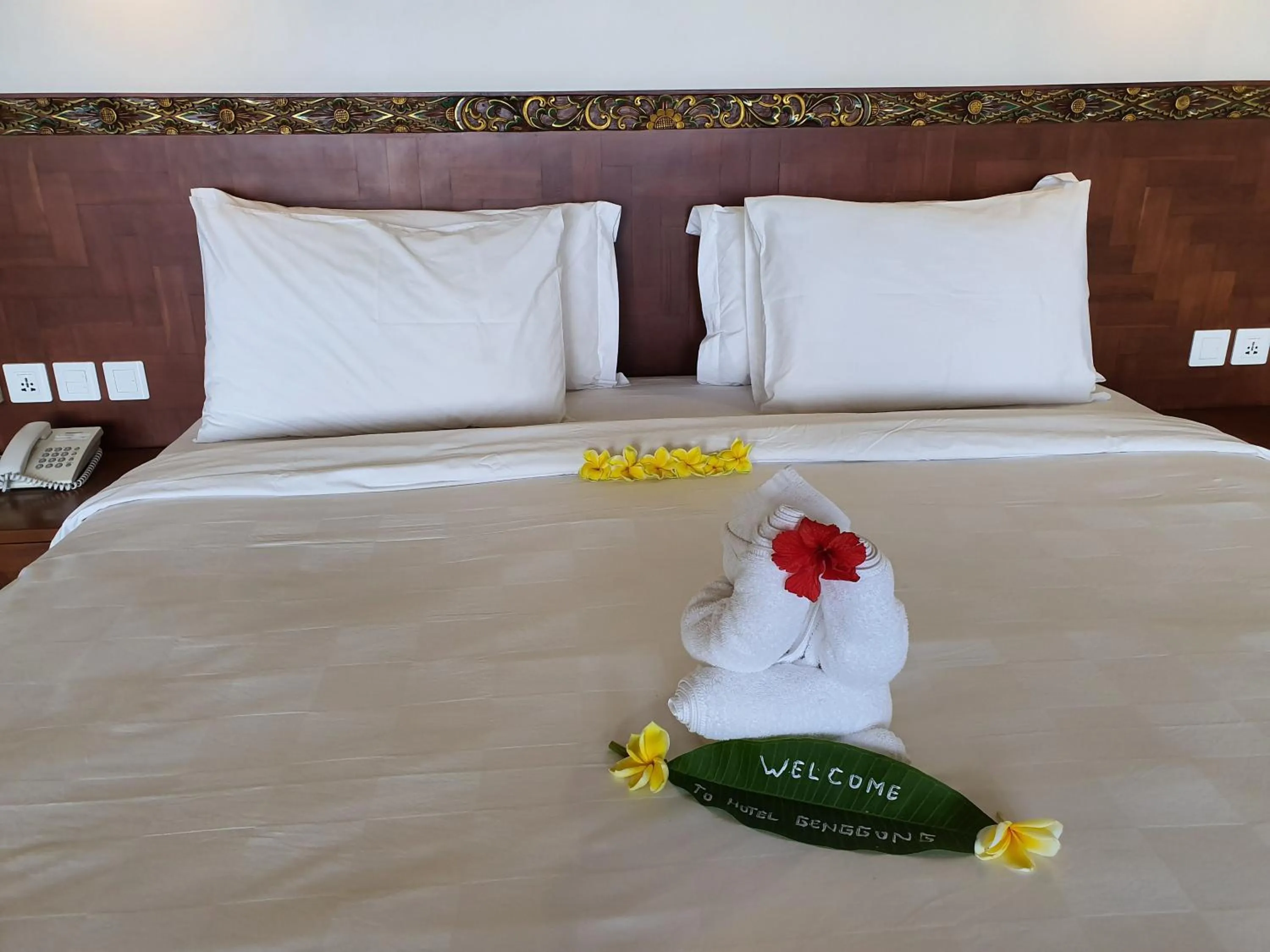 Bed in Hotel Genggong