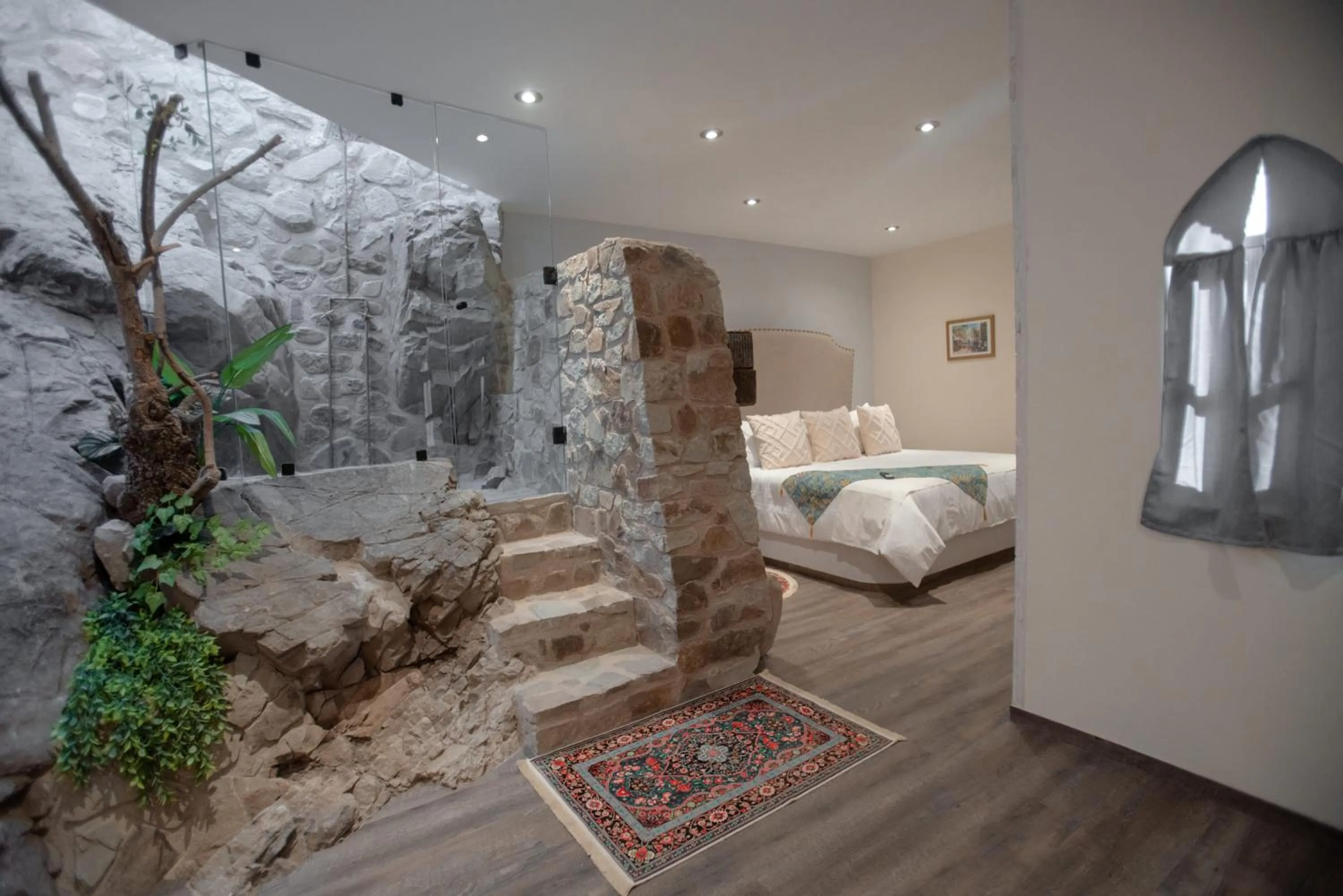 Bed in Hotel de Piedra