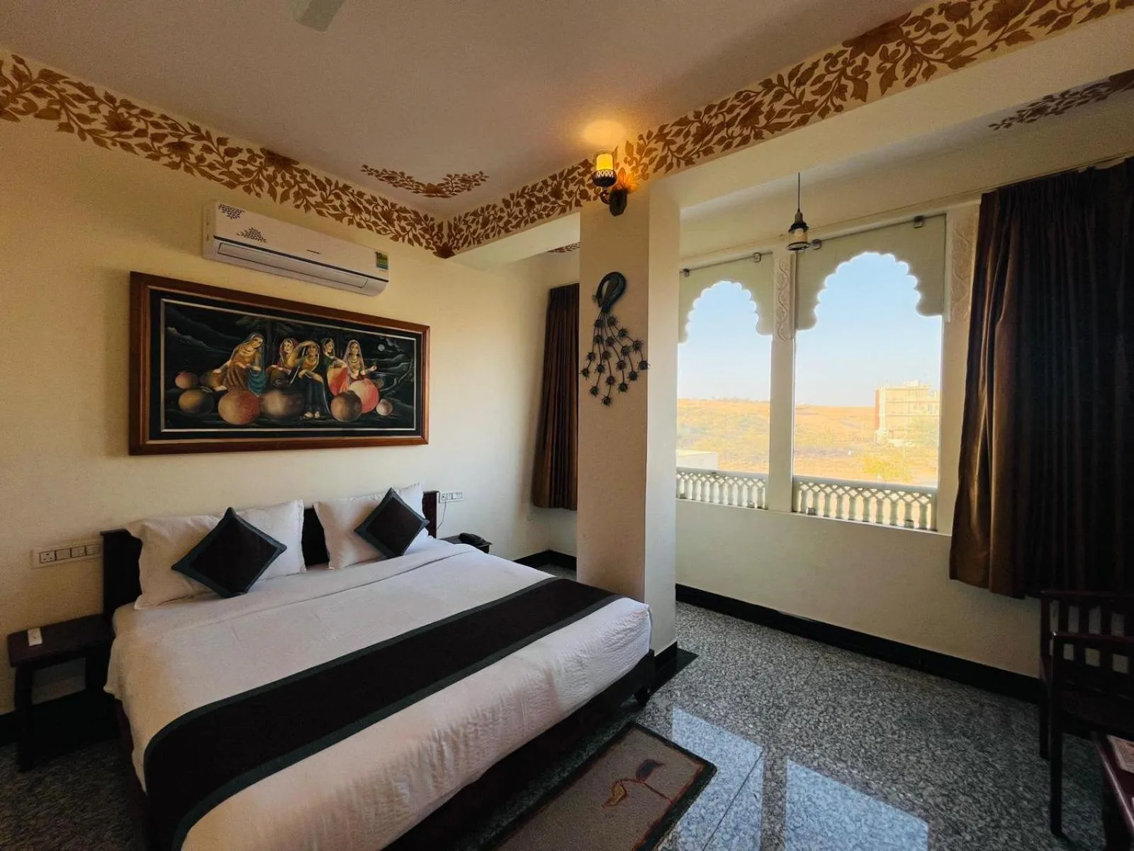 Bed in Teerth Palace Pushkar