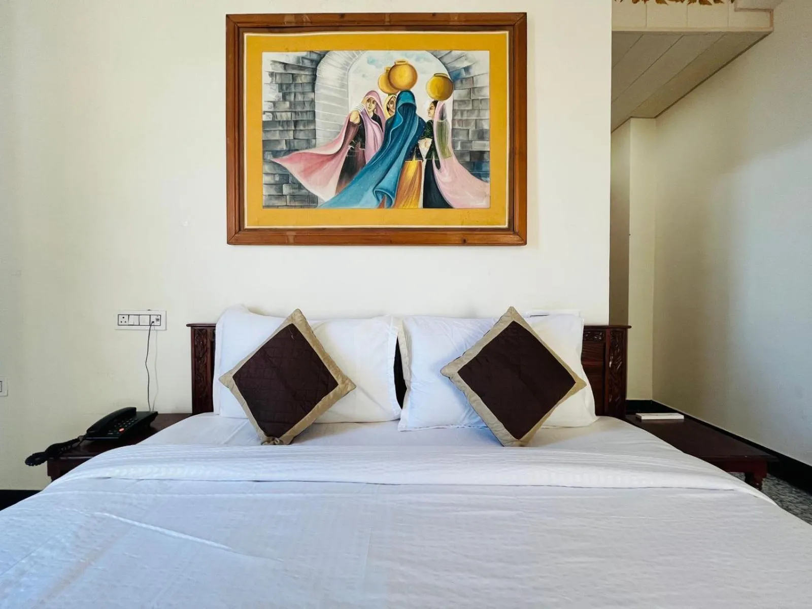 Photo of the whole room, Bed in Teerth Palace Pushkar