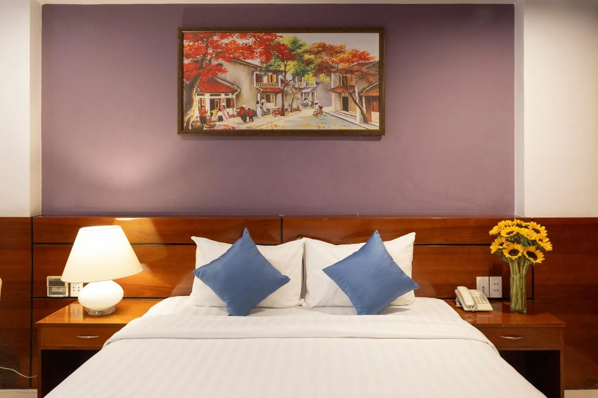 Decorative detail, Bed in White Lotus Hotel Saigon