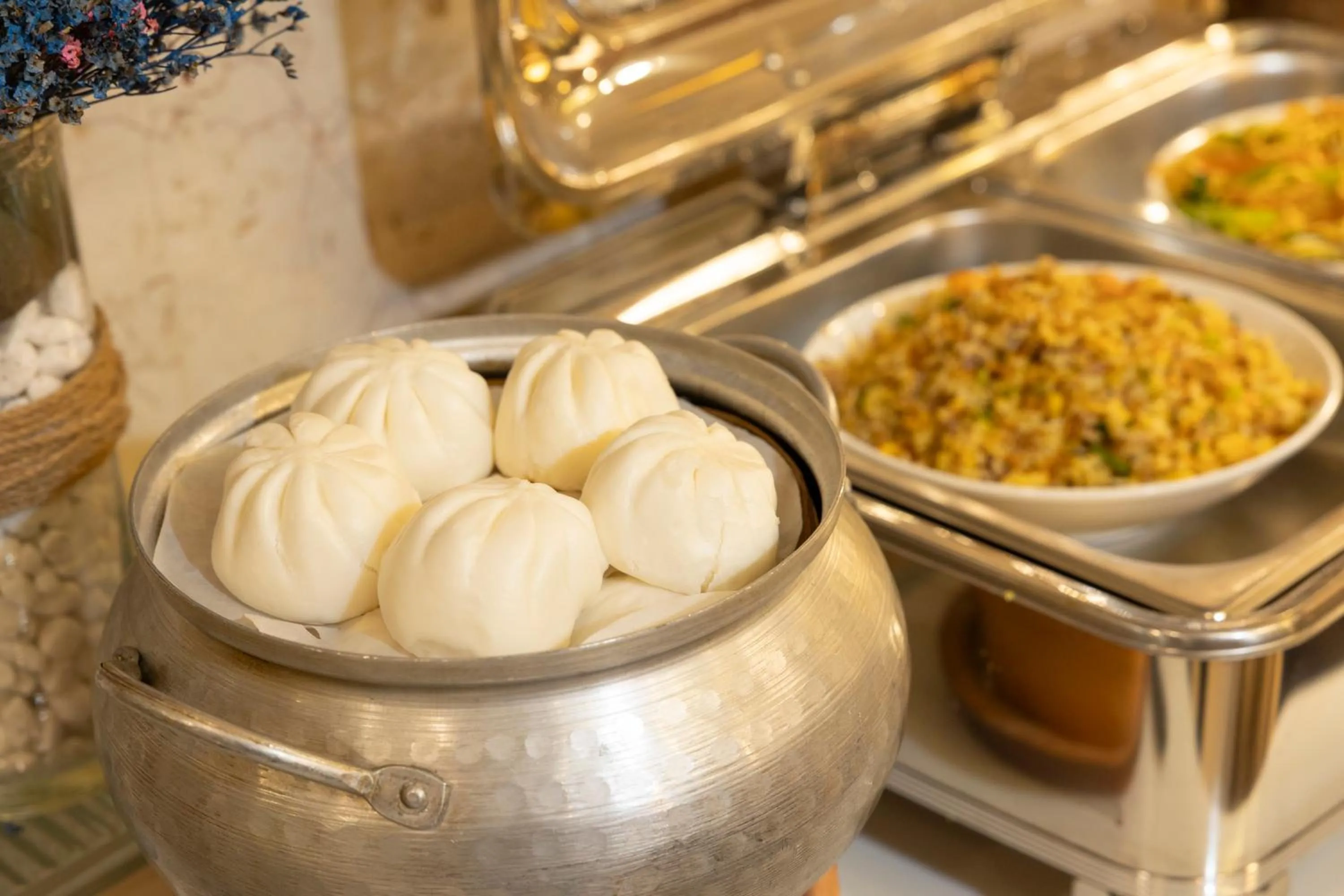 Buffet breakfast in White Lotus Hotel Saigon