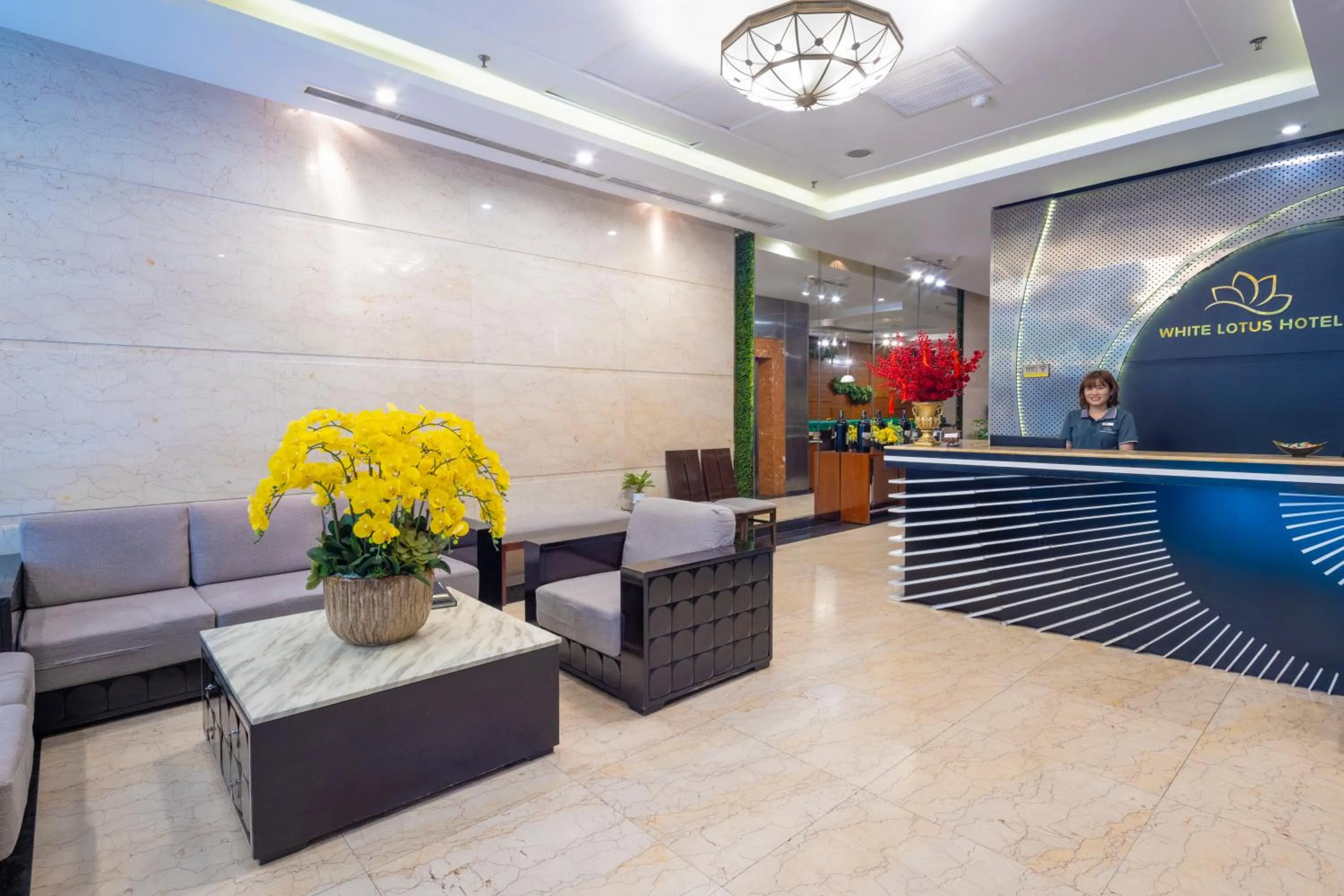 Lobby or reception in White Lotus Hotel Saigon