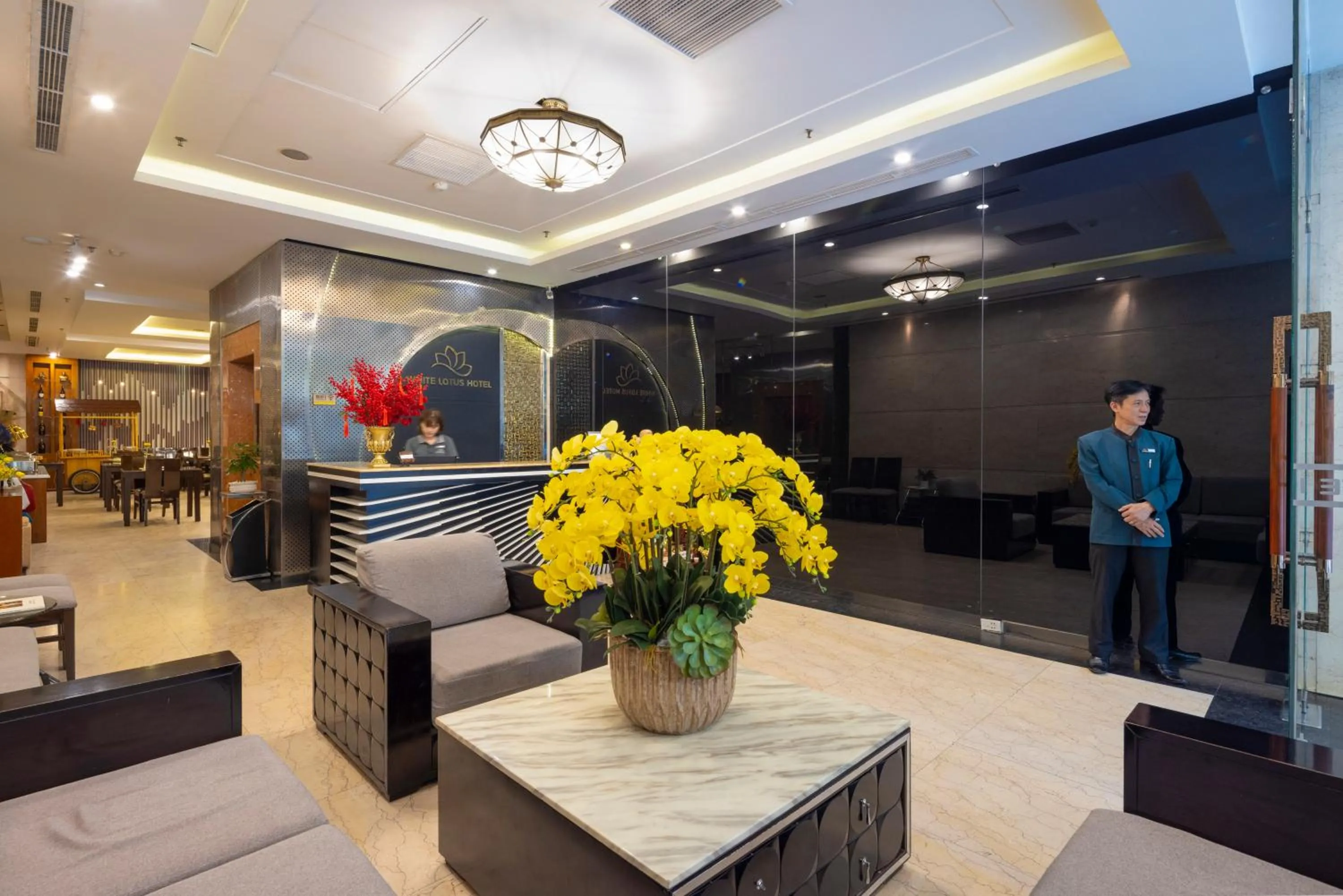 Lobby or reception in White Lotus Hotel Saigon