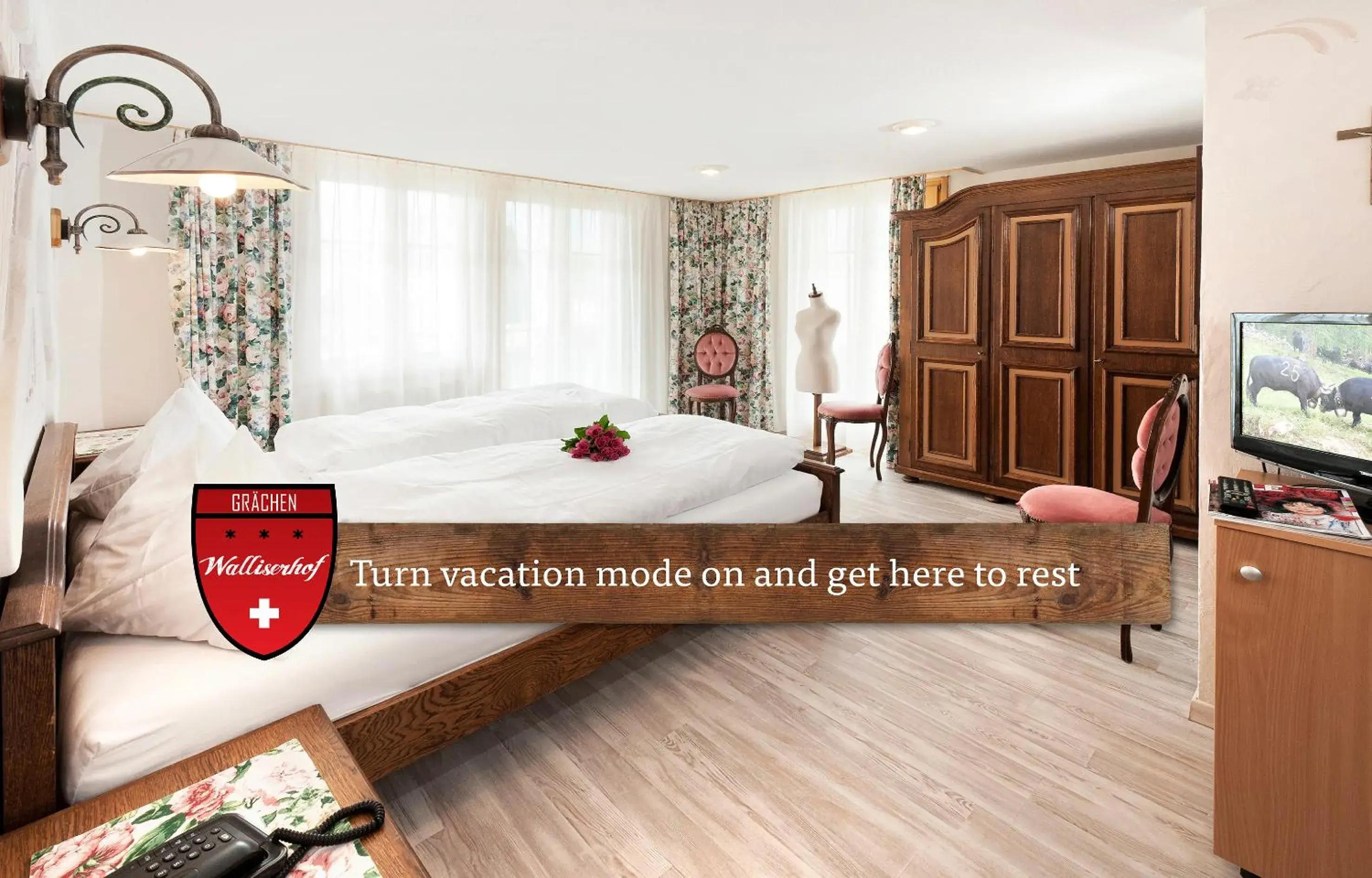 Classic Double Room in Hotel Walliserhof - The Dom Collection Classic Double Room in Hotel Walliserhof - The Dom Collection