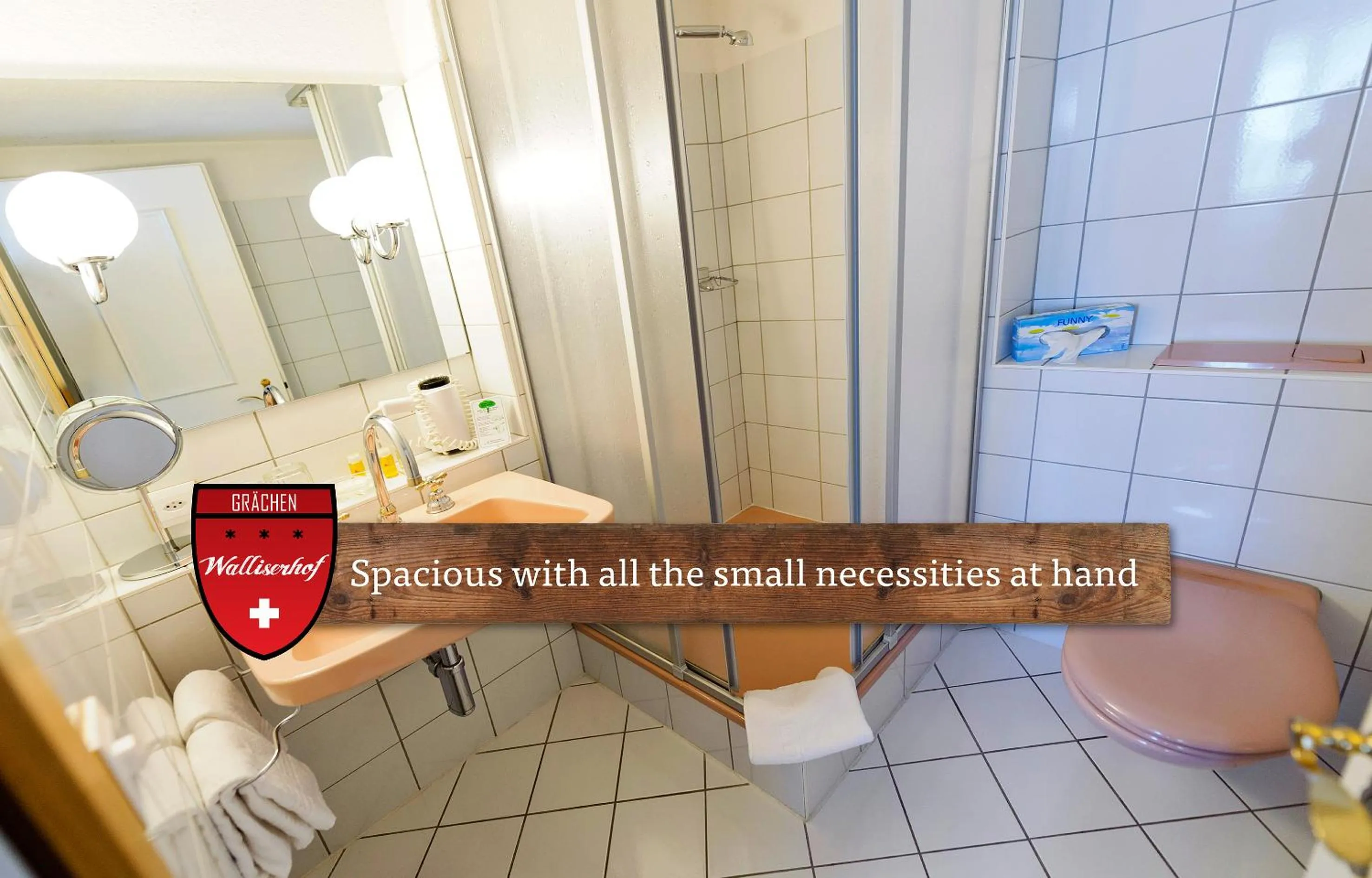 Shower in Hotel Walliserhof - The Dom Collection