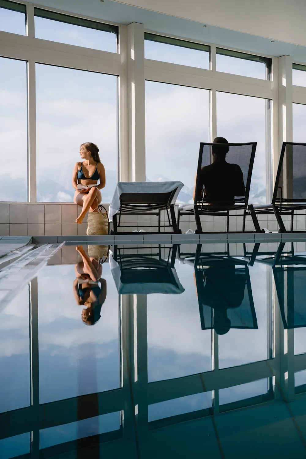 Swimming pool in Solbadhotel Sigriswil