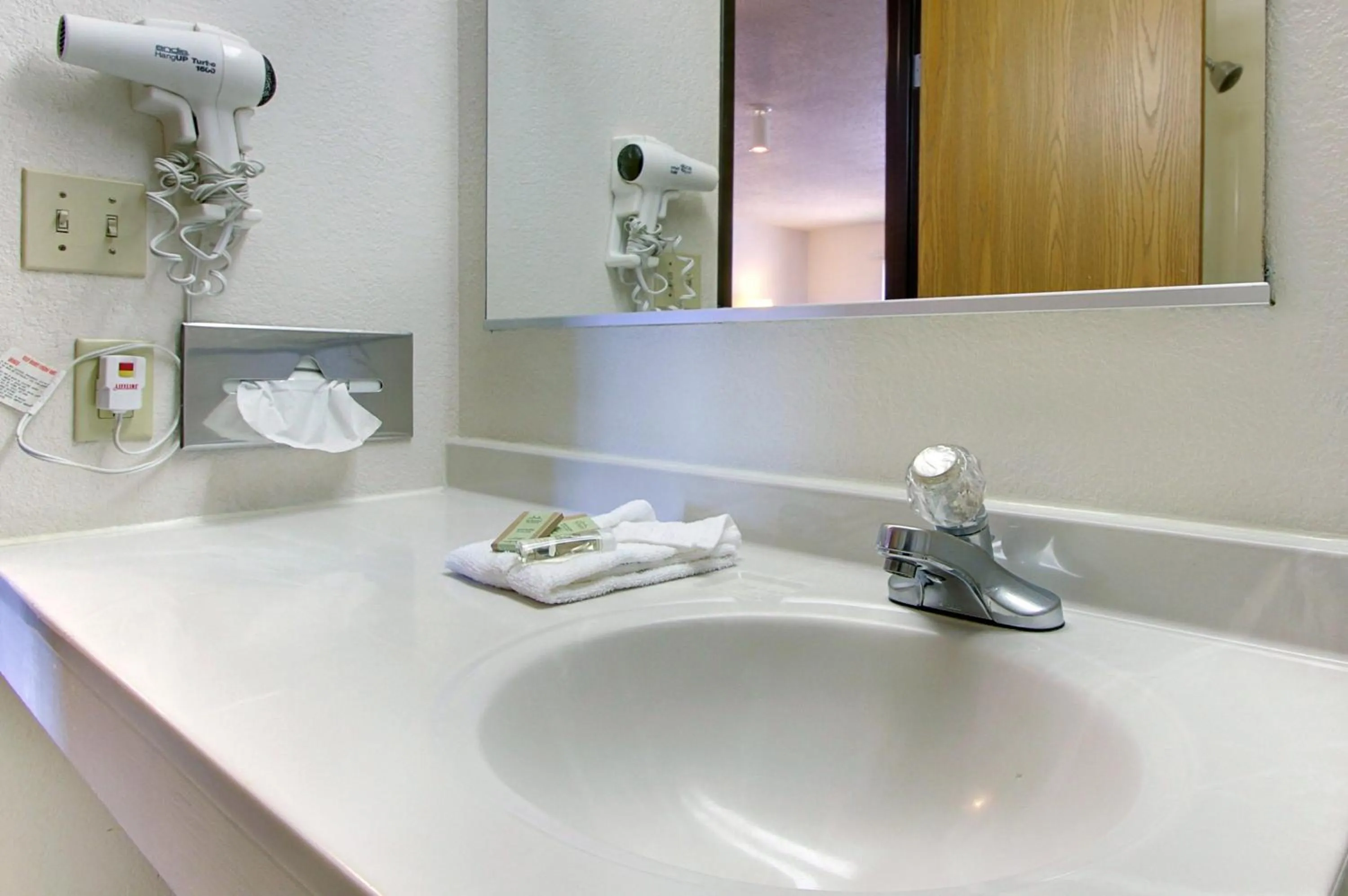 Bathroom in Super 8 by Wyndham Lincoln North