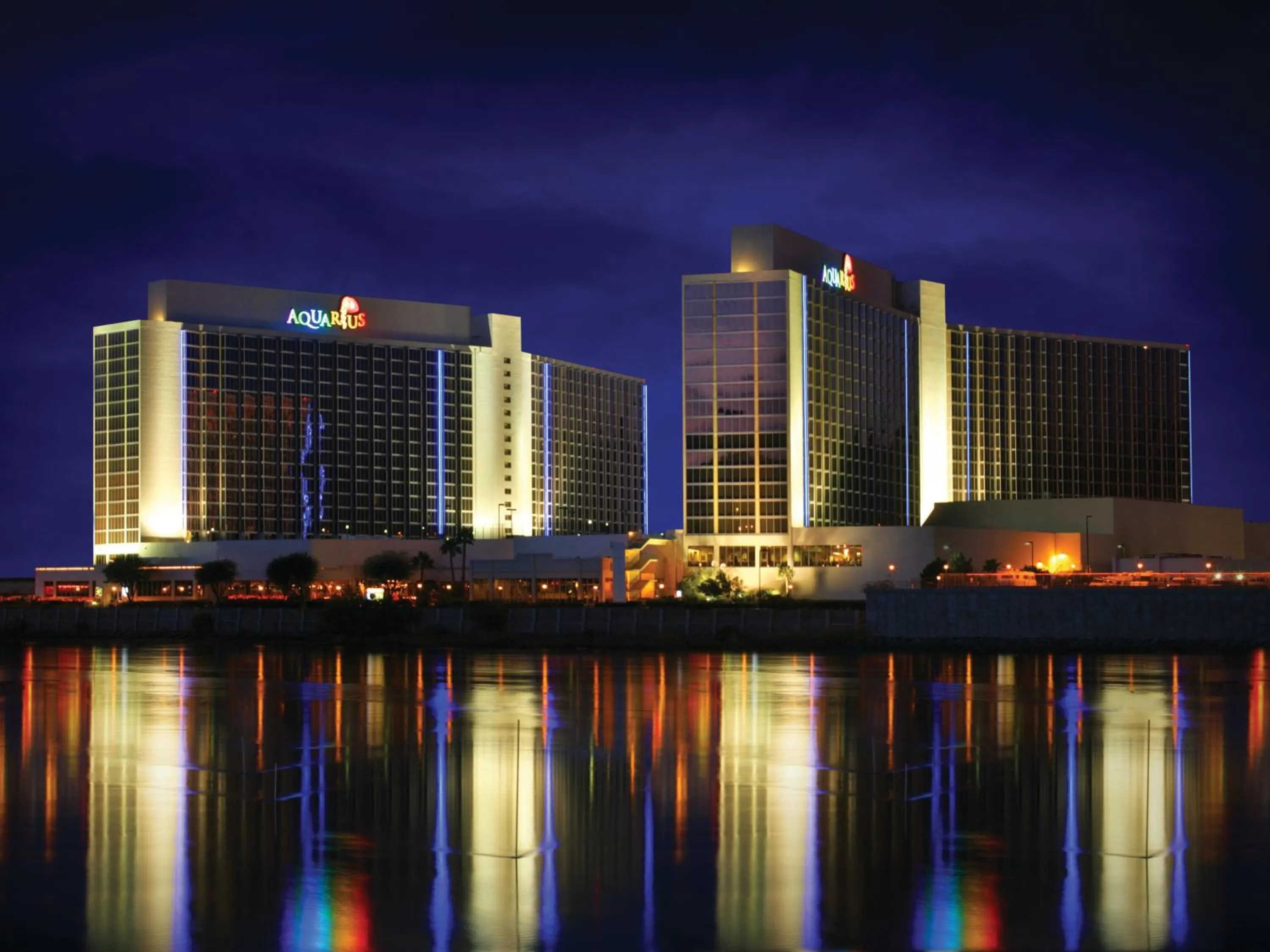 Property building in Aquarius Casino Resort