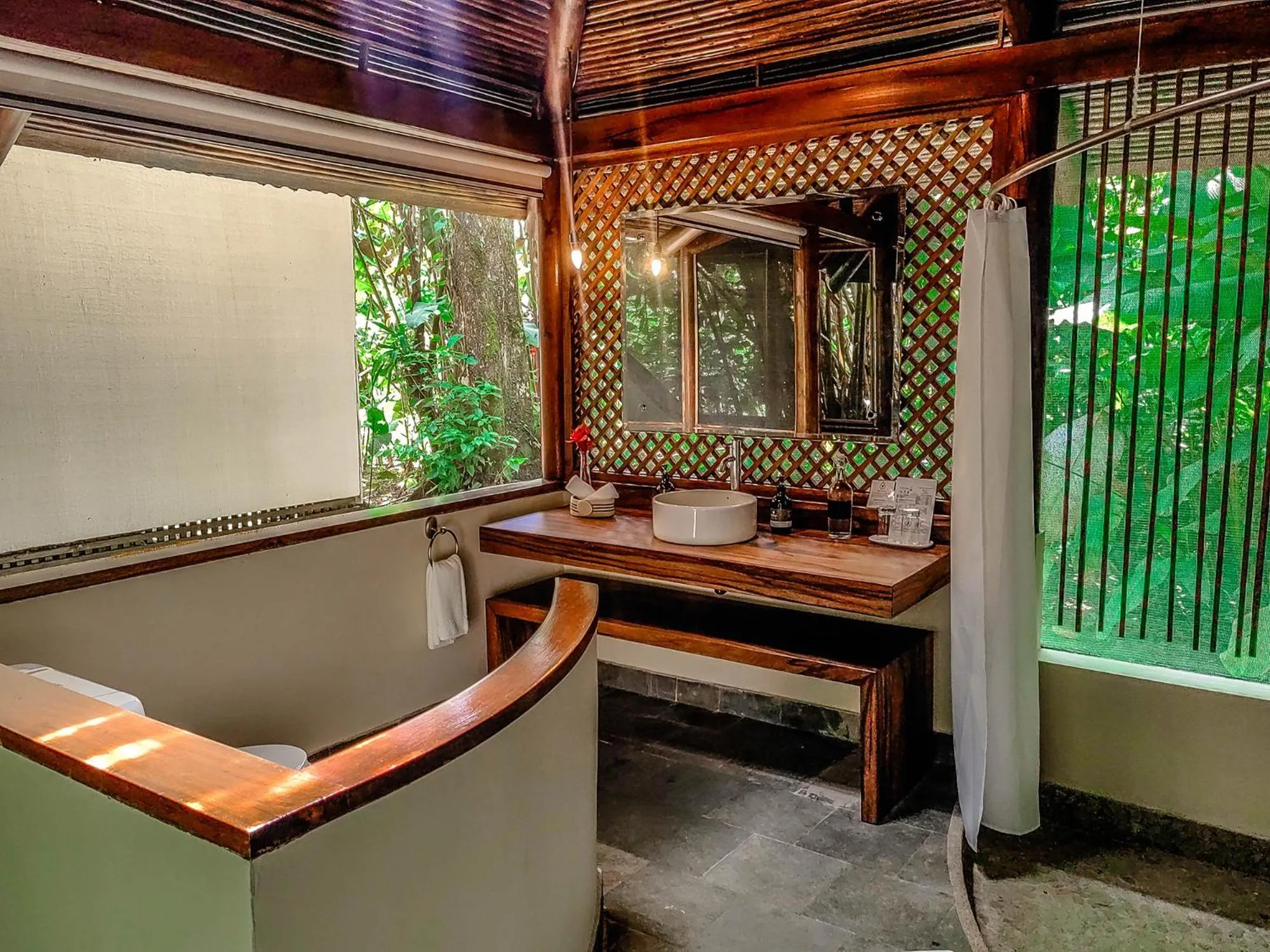Bathroom in Pacuare Lodge by Böëna