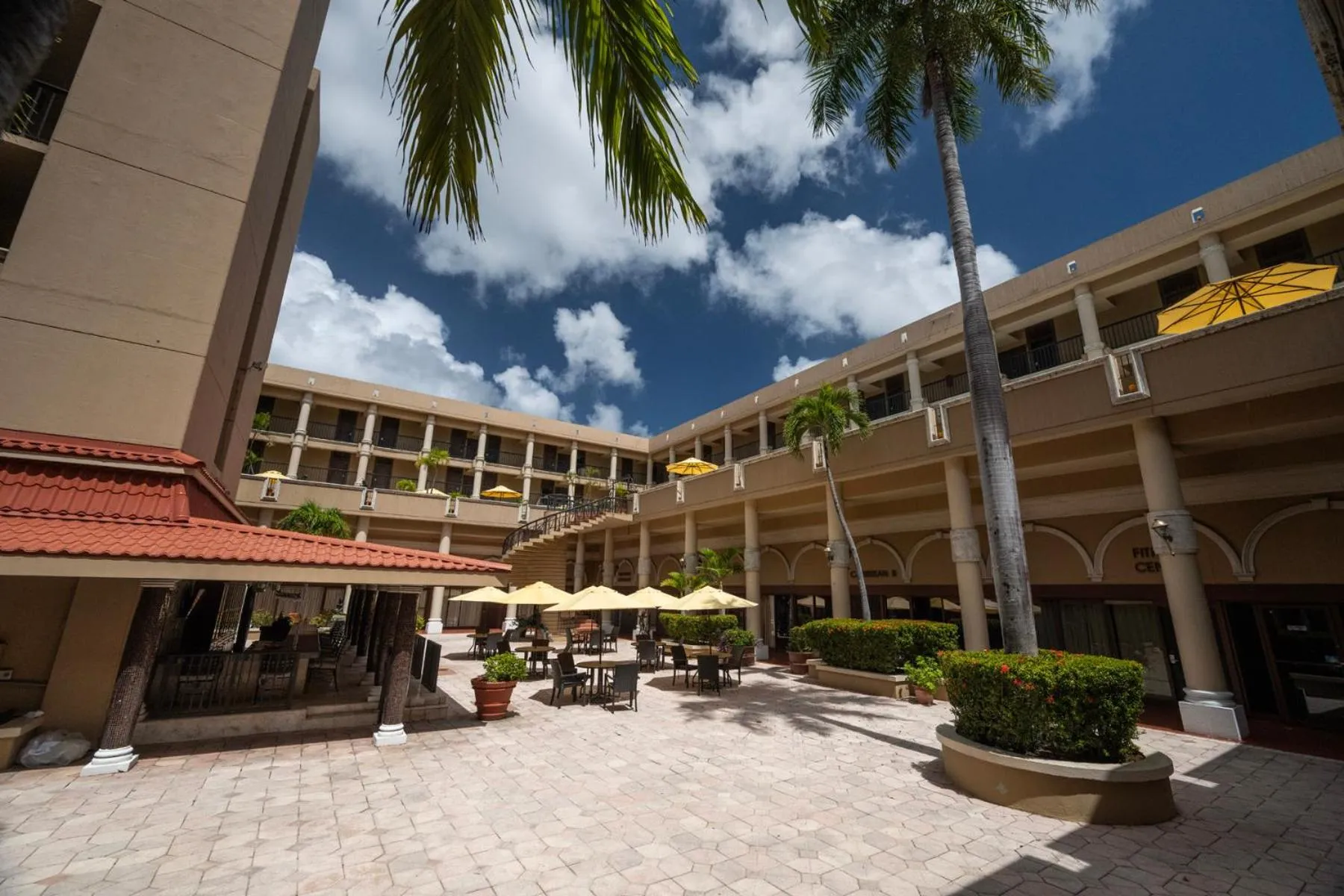 Inner courtyard view in Windward Passage Hotel