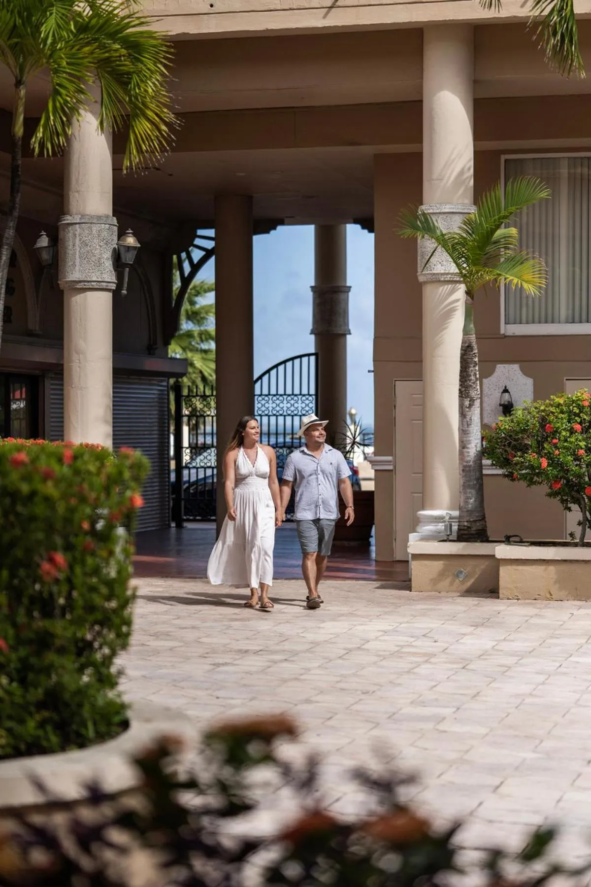 Inner courtyard view in Windward Passage Hotel