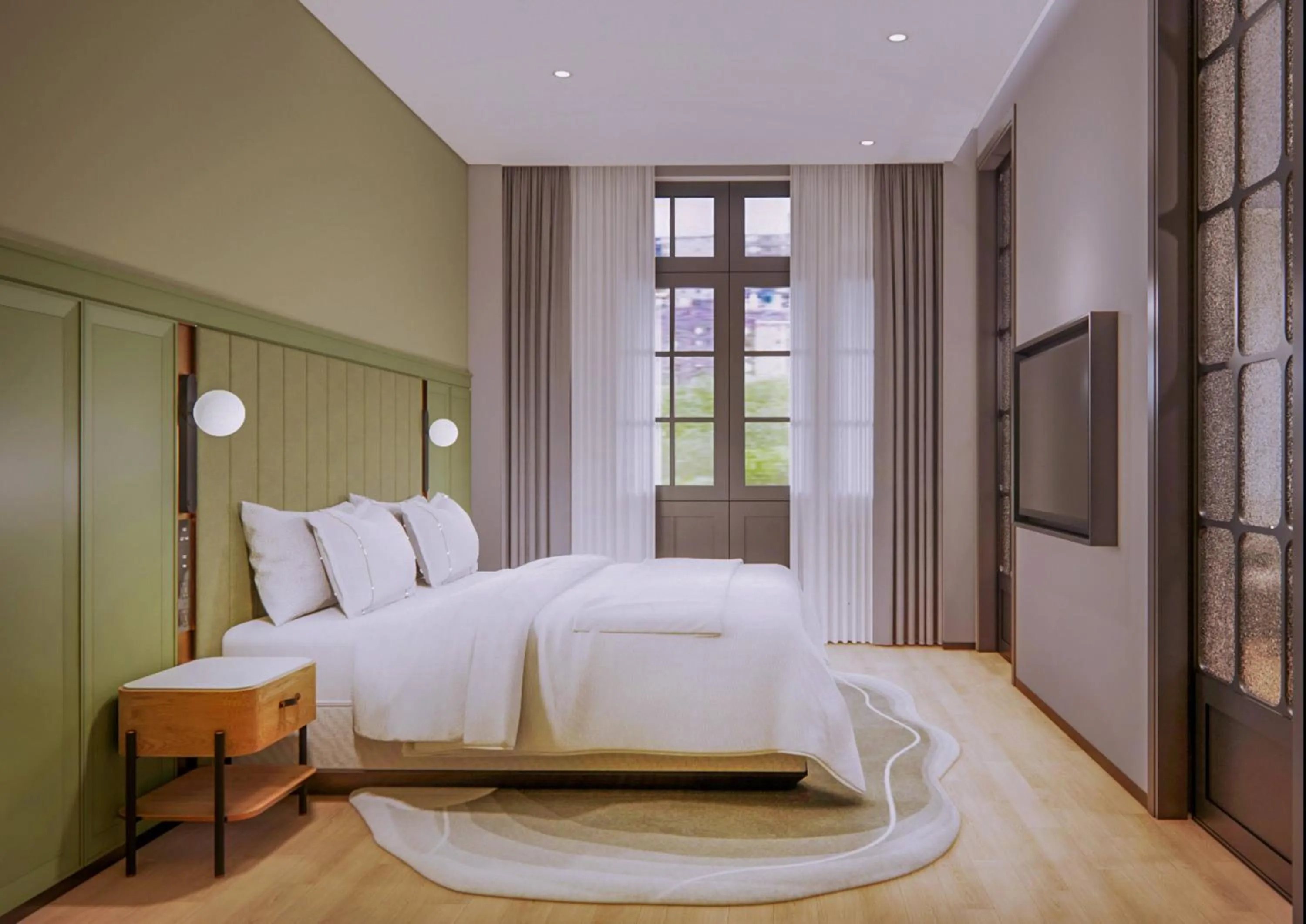 Bed in Meliá Shanghai Parkside