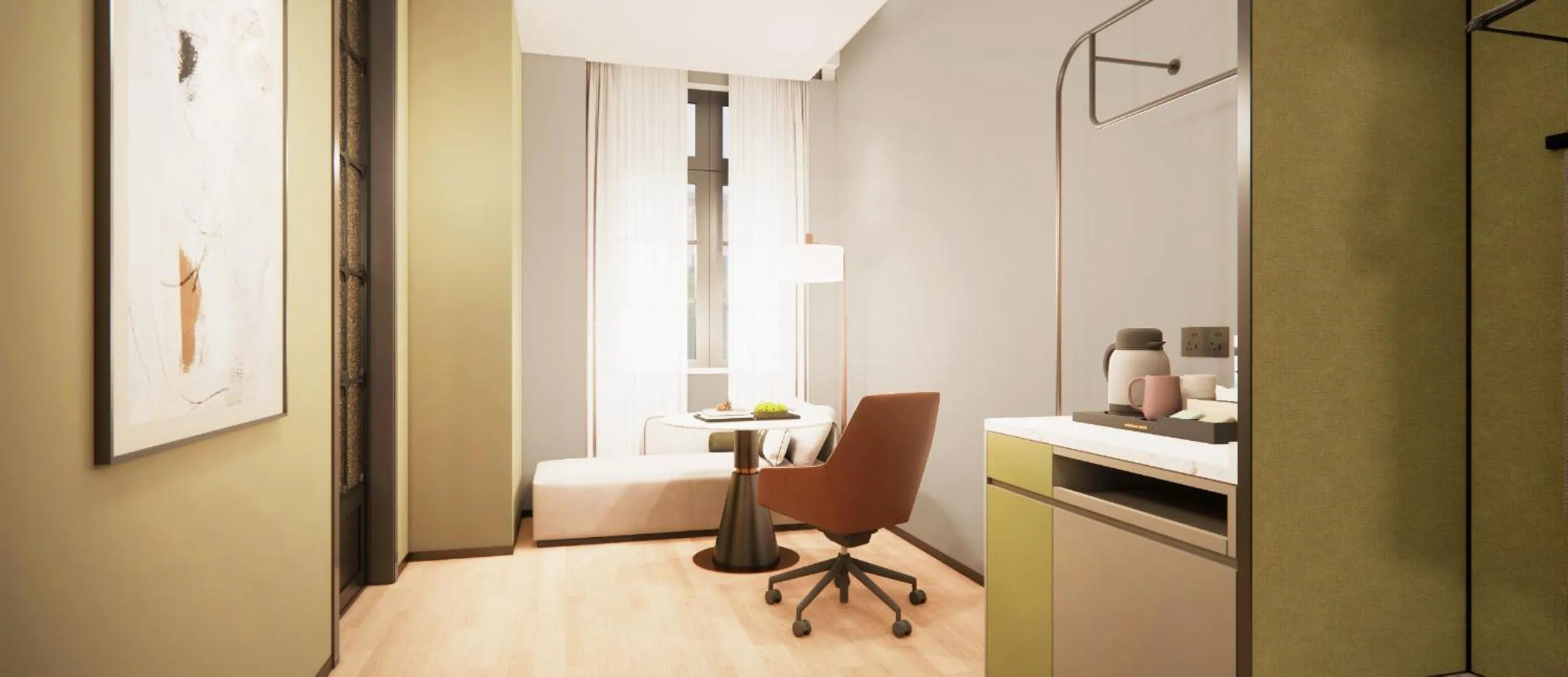 Living room, Bed in Melia Shanghai Parkside