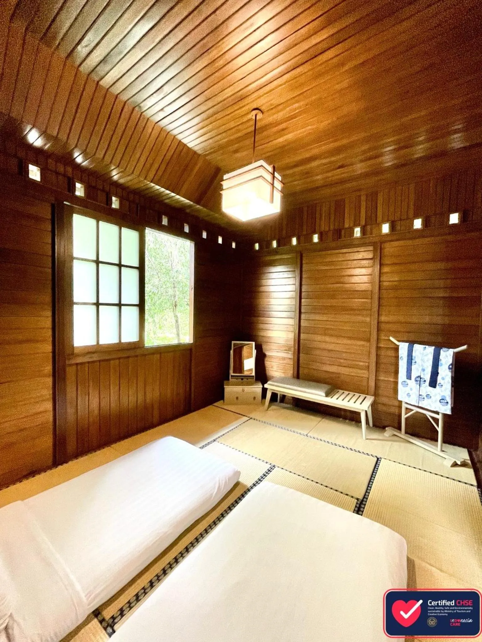Bed in The Onsen Hot Spring Resort