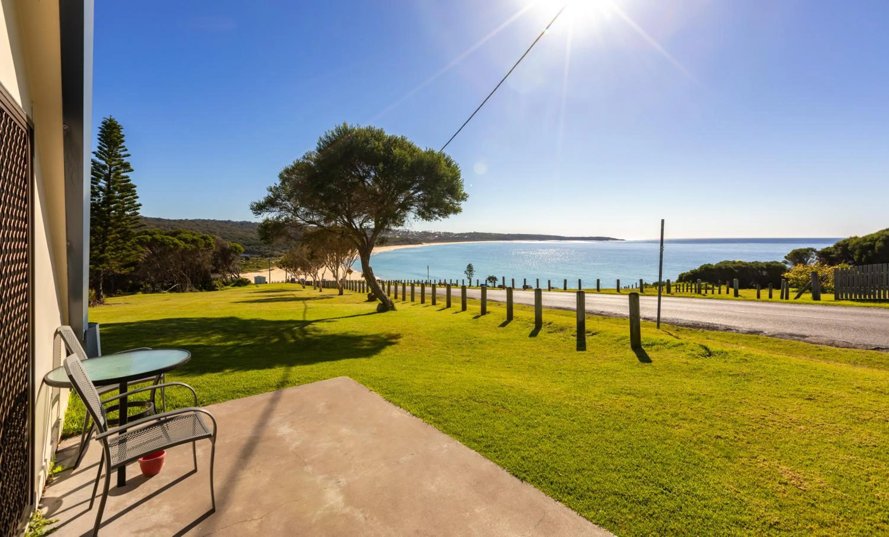 Sea view in Beach Cabins Merimbula