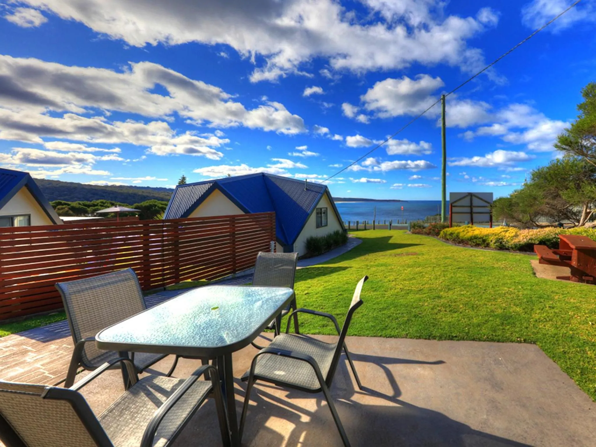 Sea view in Beach Cabins Merimbula