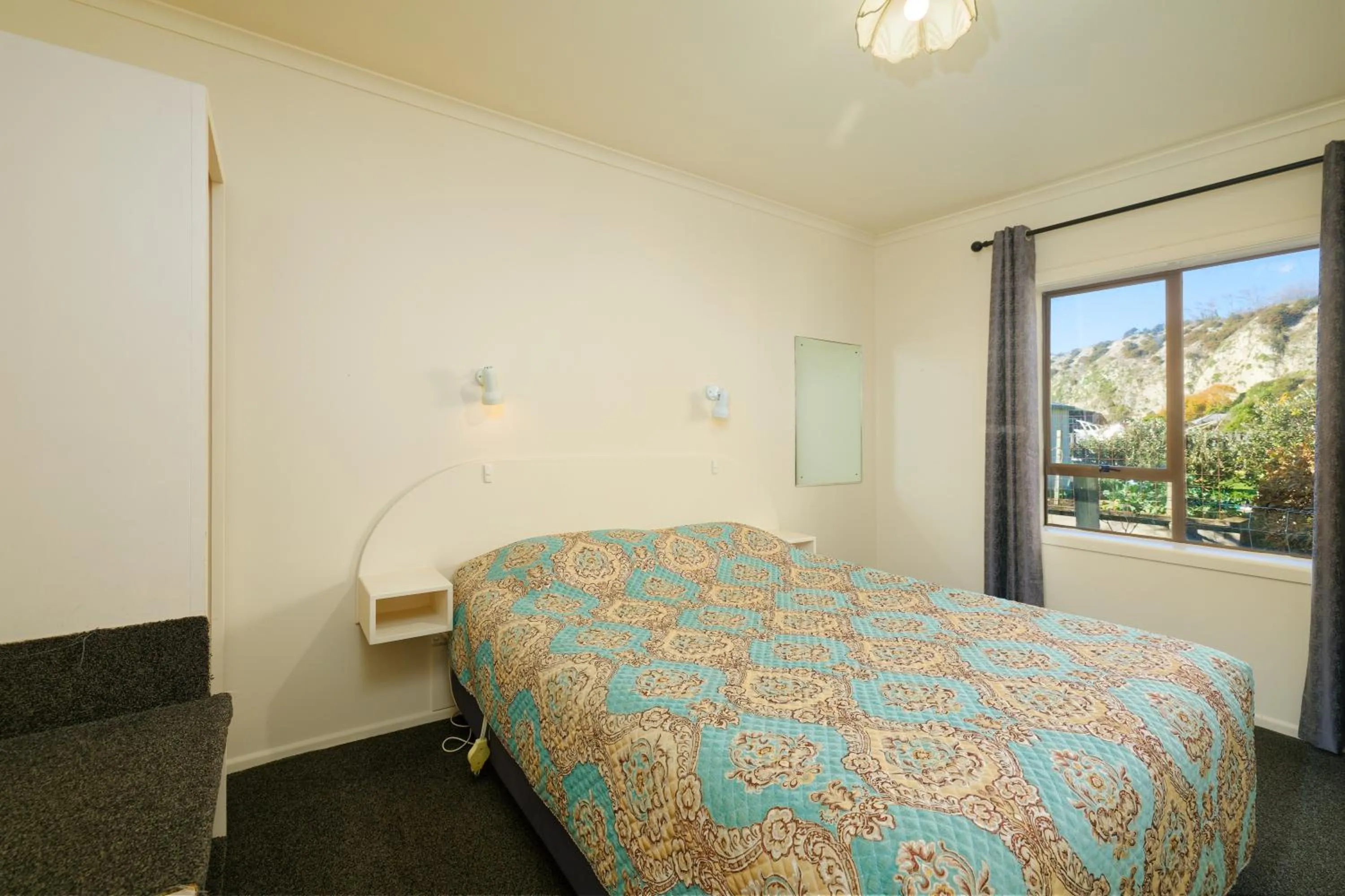 Bed in Blue Seas Motel