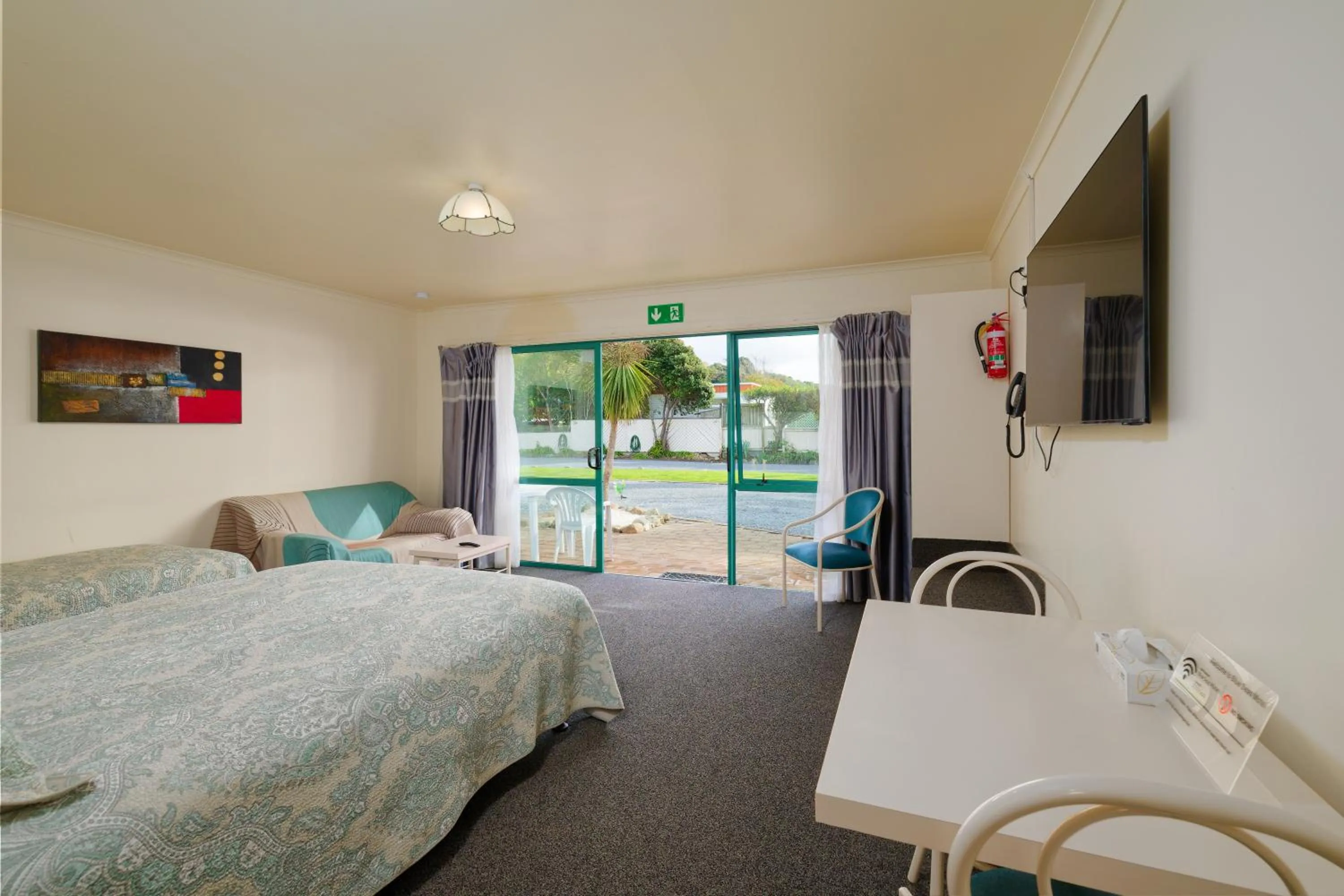 Bed in Blue Seas Motel