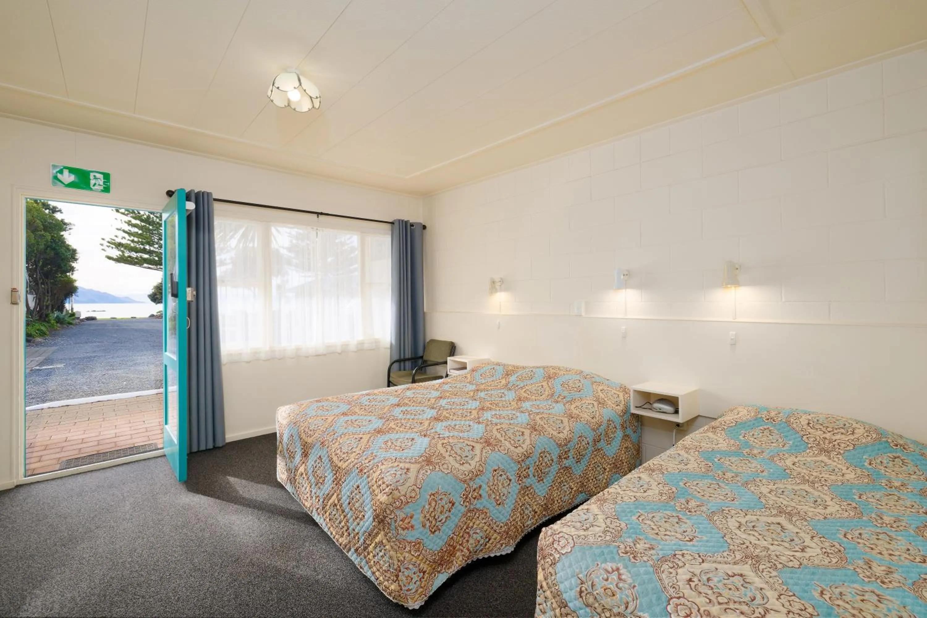 Bed in Blue Seas Motel