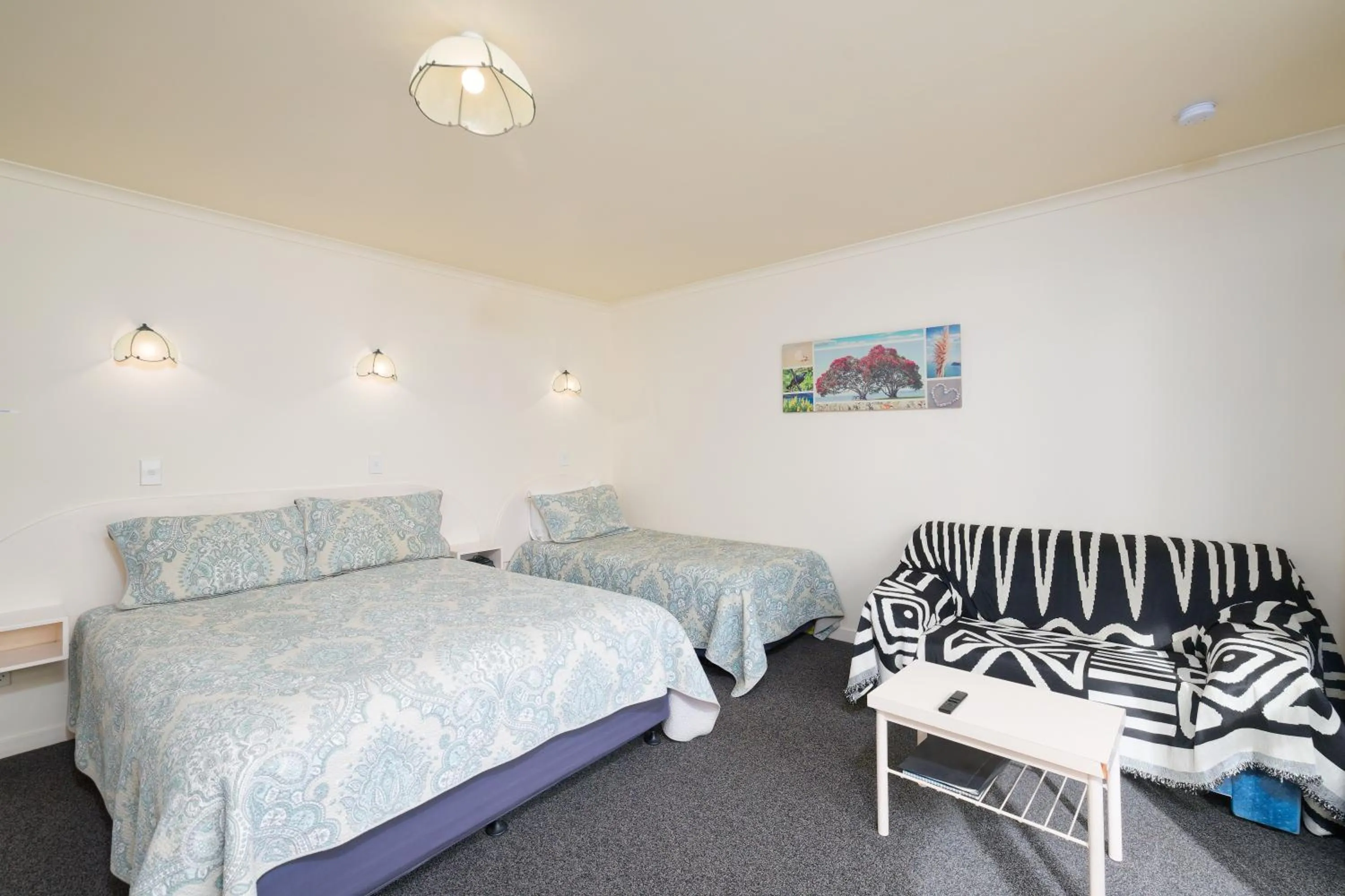 Bed in Blue Seas Motel