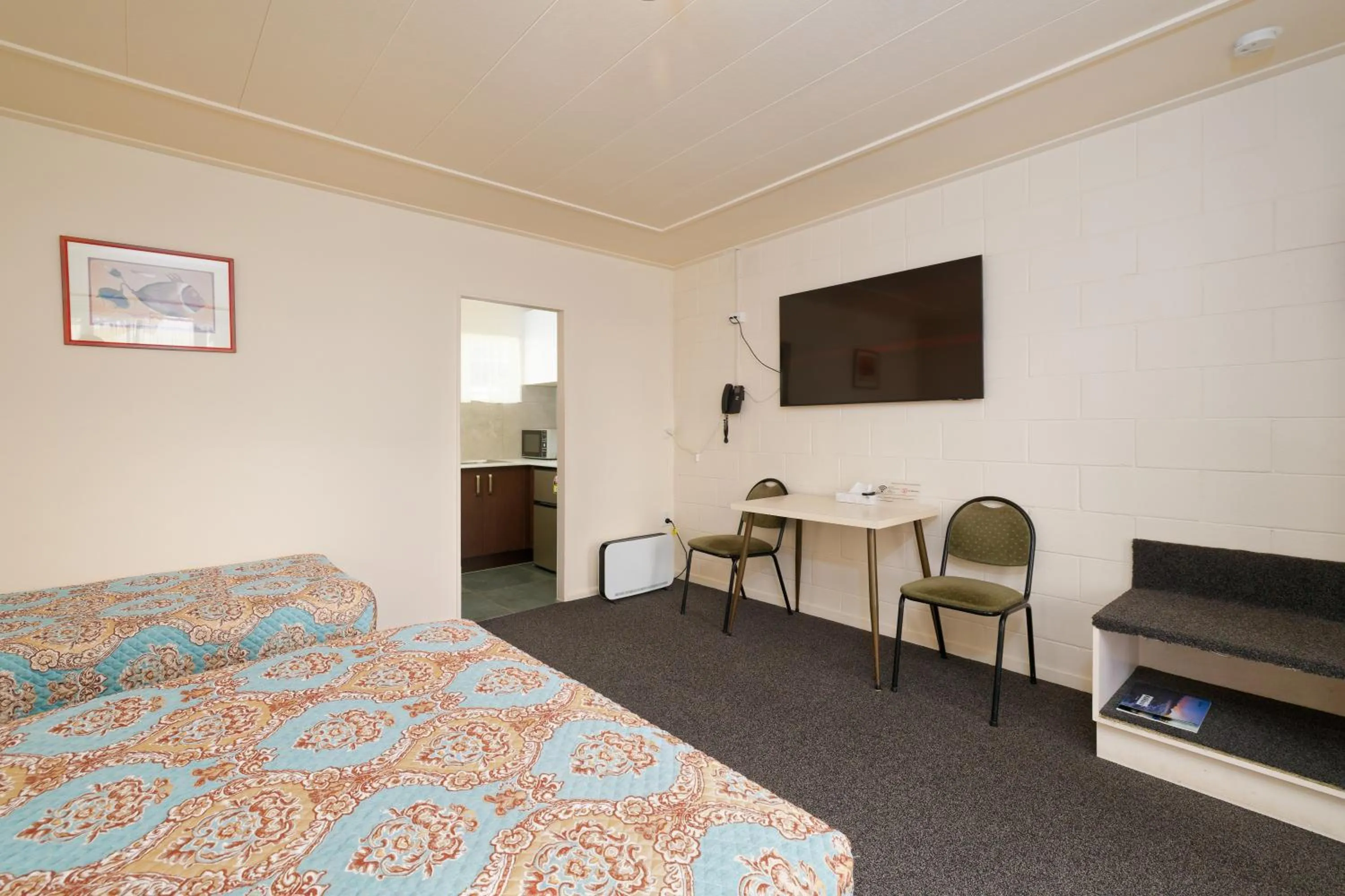 Bed in Blue Seas Motel