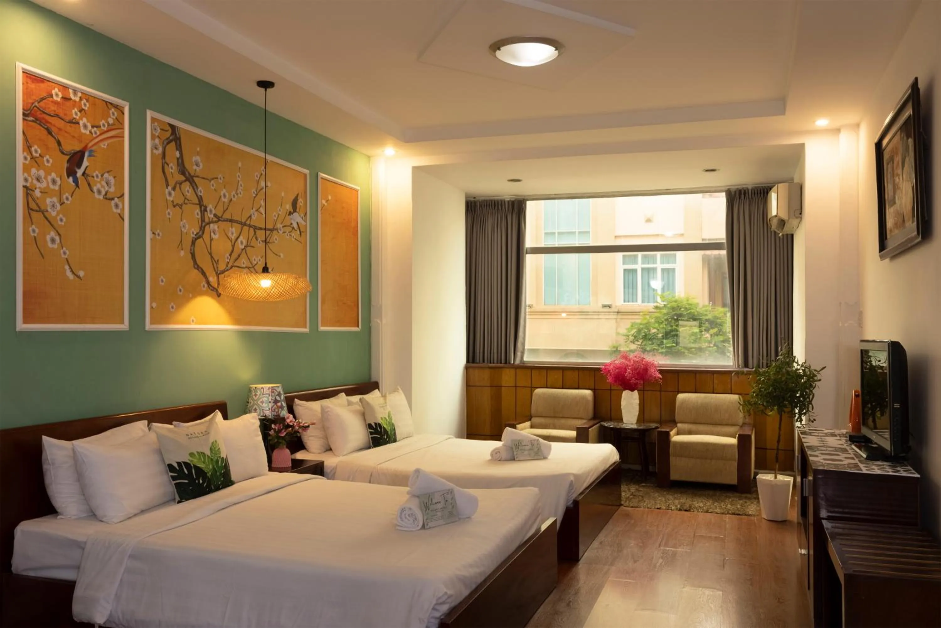 View (from property/room), Bed in Vilion Central Hotel & Spa