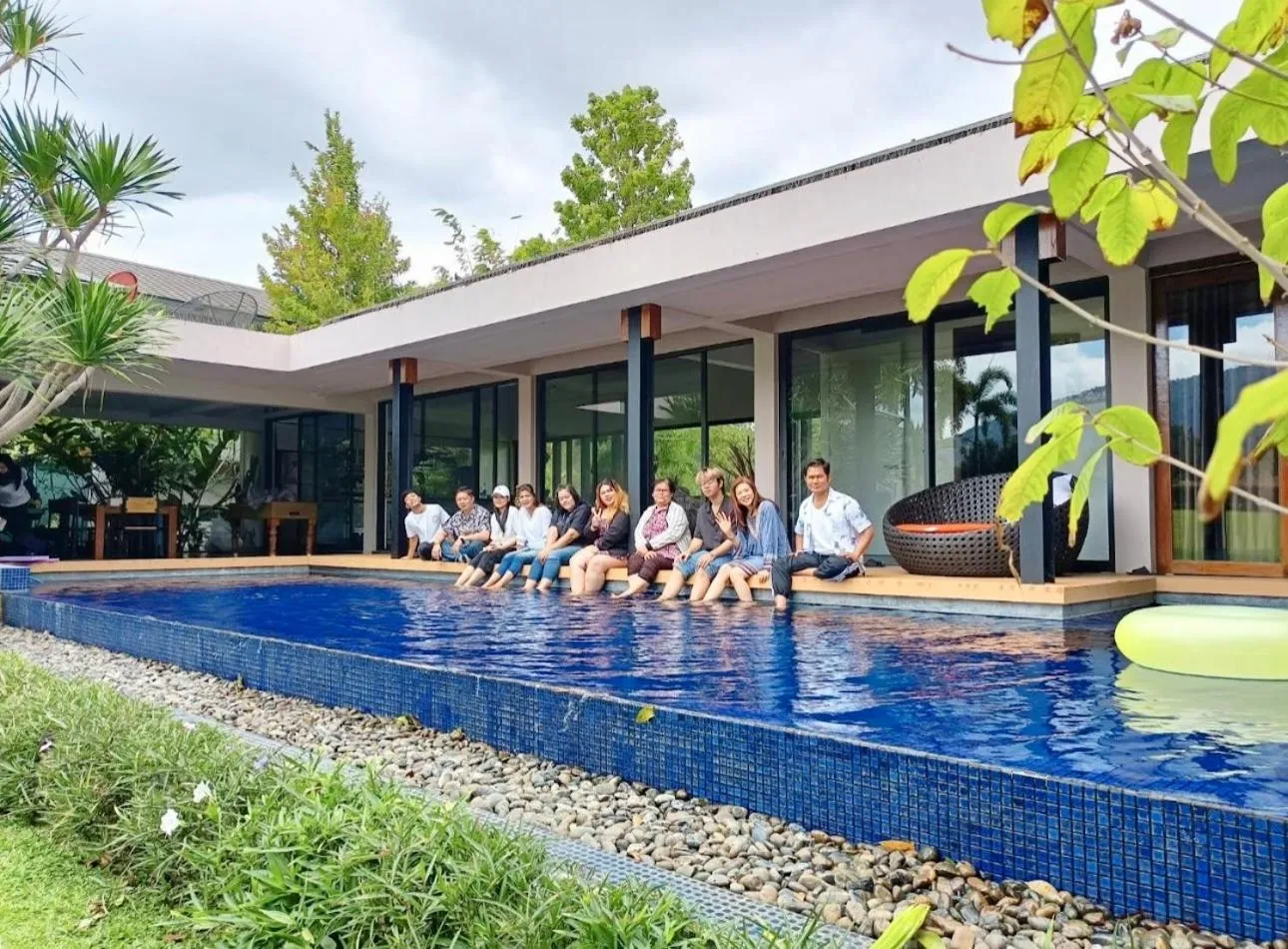Pool view in Annie Villa at Khao Yai